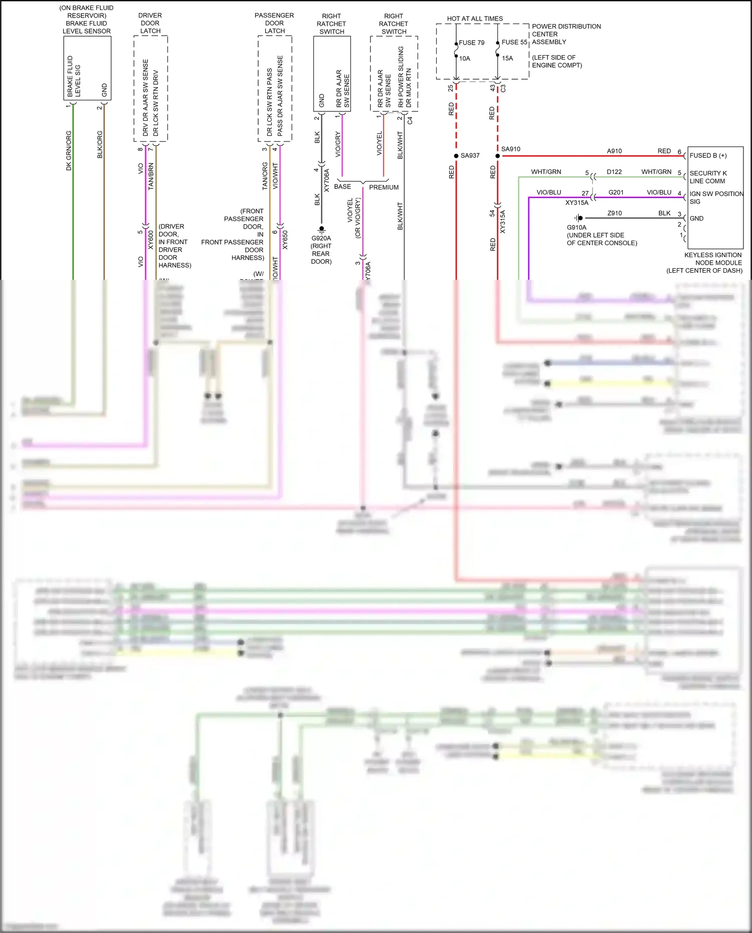 Wiring diagram occupant restraint controller module for Chrysler Voyager VI (2019-2024) (7 of 7)