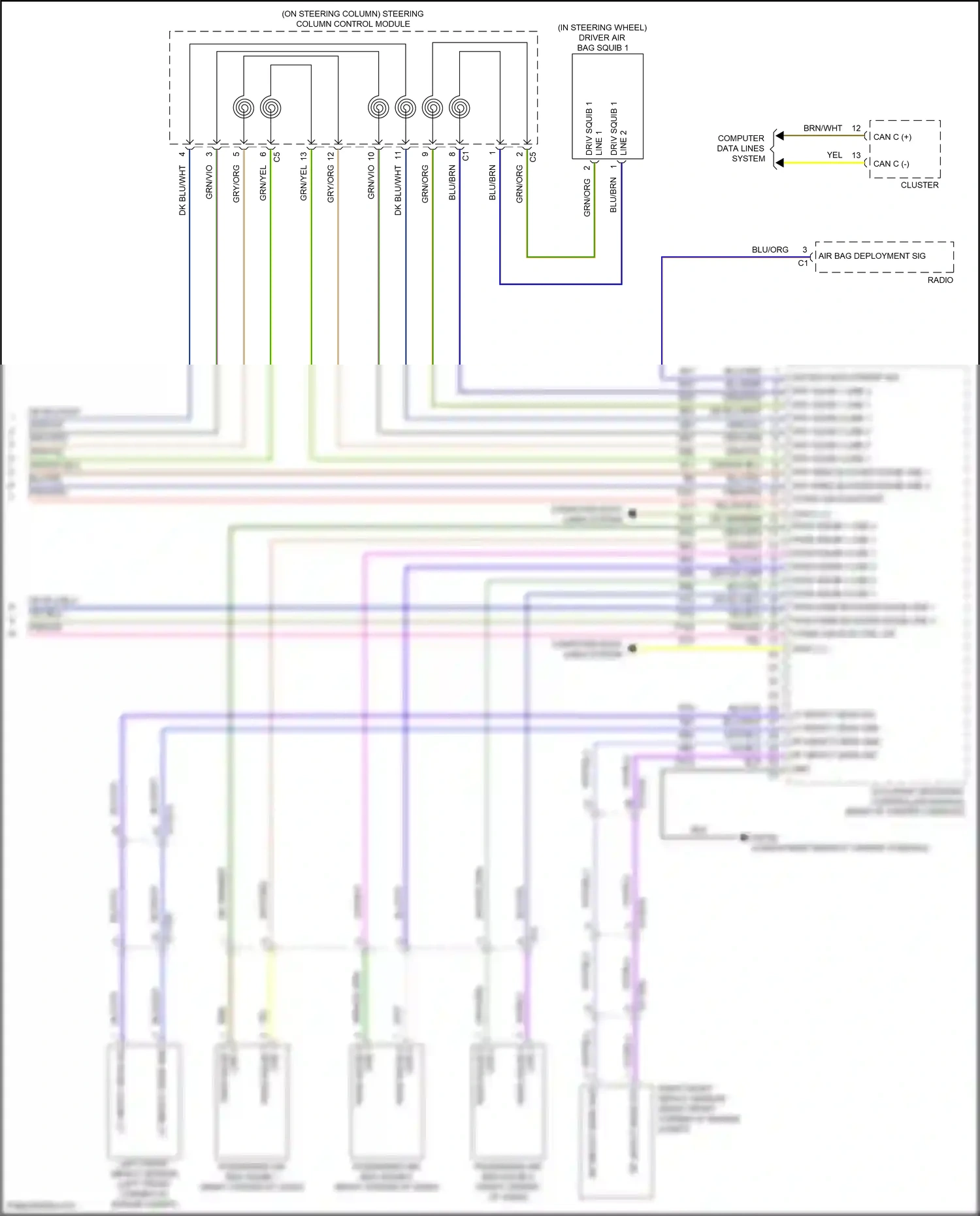 Wiring diagram occupant restraint controller module for Chrysler Voyager VI (2019-2024) (6 of 7)