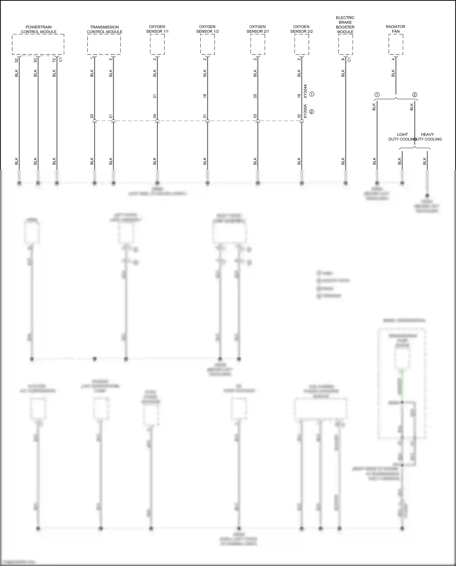 Wiring diagram oxygen sensor 1/1 for Chrysler Voyager VI (2019-2024) (1 of 2)