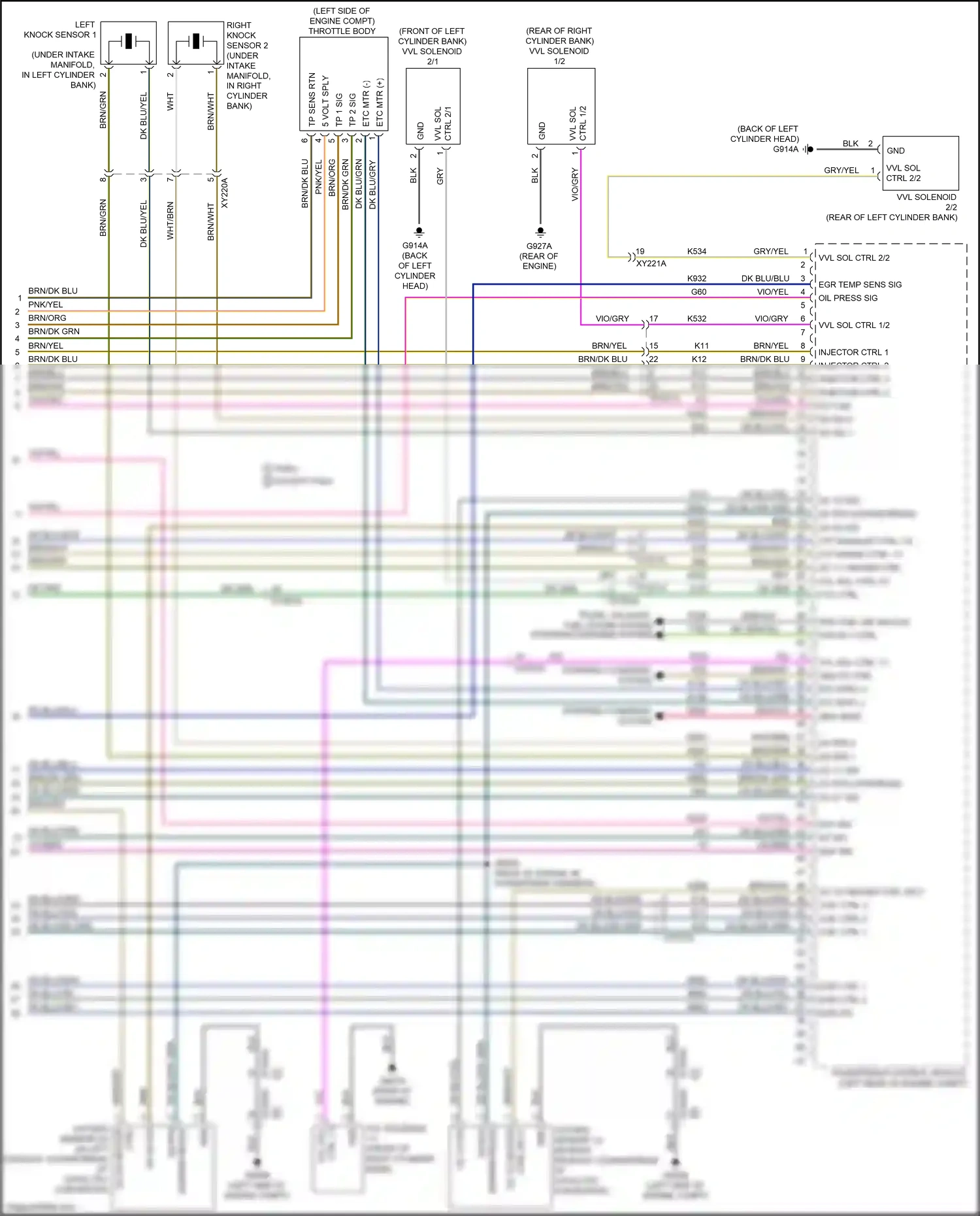 Wiring diagram oxygen sensor 2/2 for Chrysler Voyager VI (2019-2024) (2 of 2)