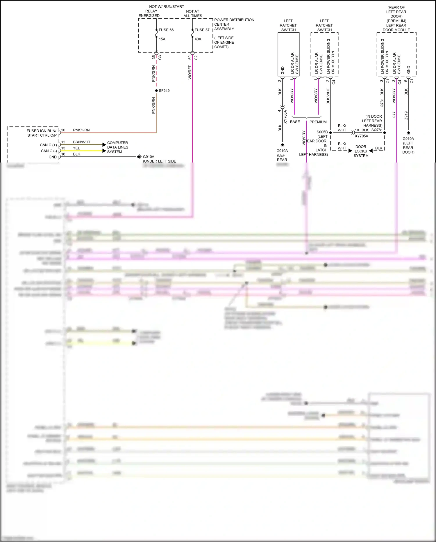Wiring diagram panel lp drv for Chrysler Voyager VI (2019-2024) (1 of 1)