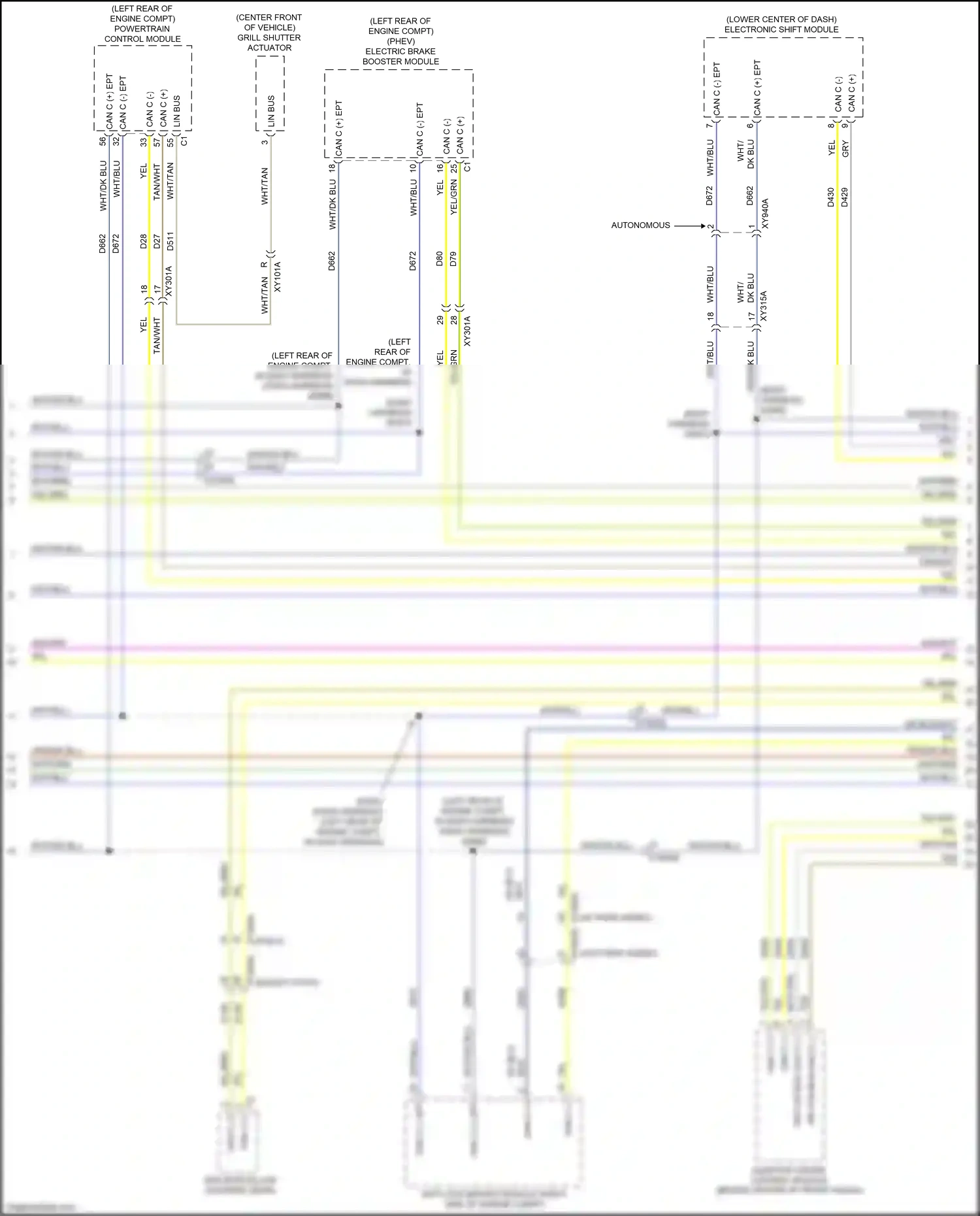 Wiring diagram powertrain control module for Chrysler Voyager VI (2019-2024) (12 of 24)