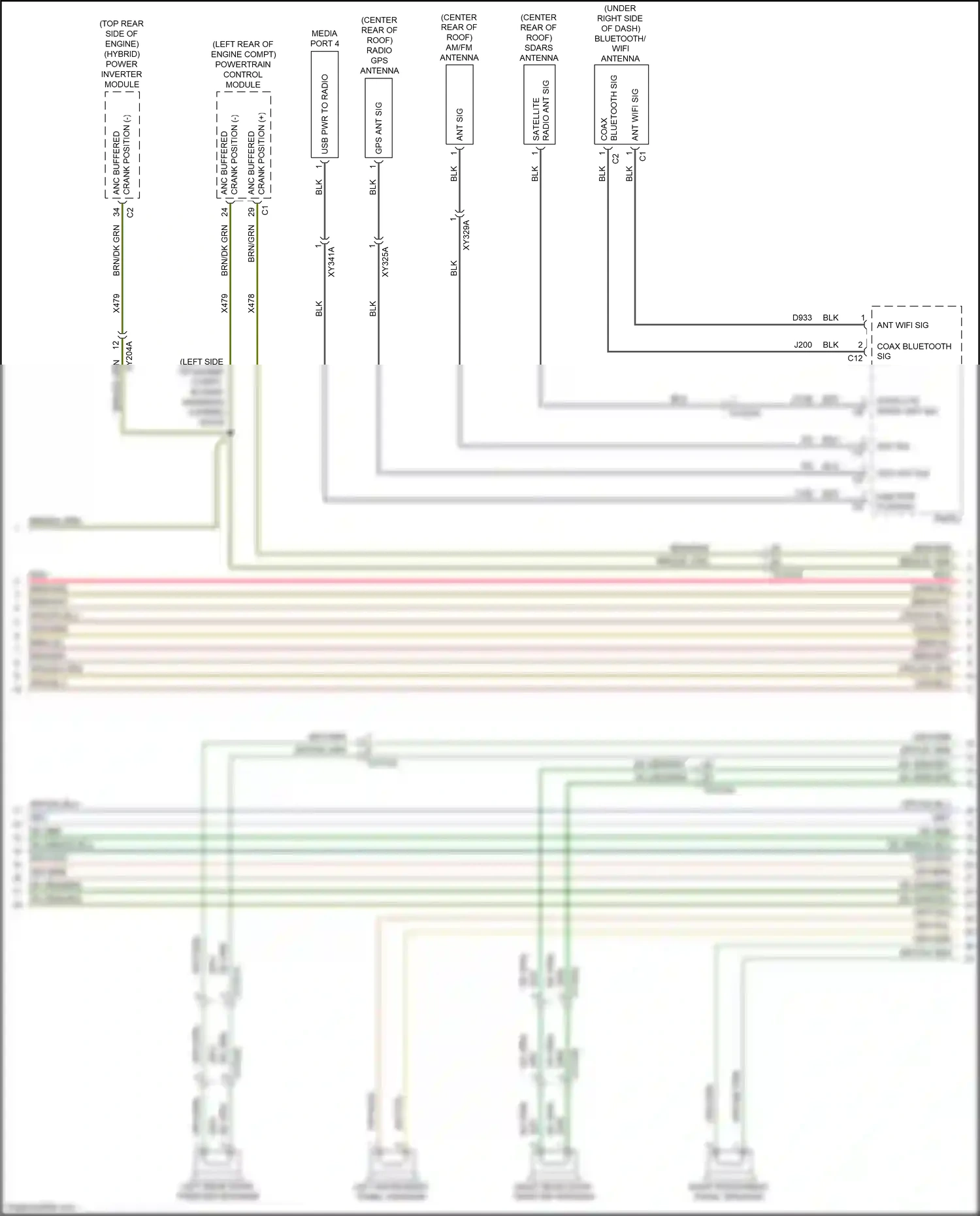Wiring diagram powertrain control module for Chrysler Voyager VI (2019-2024) (5 of 24)