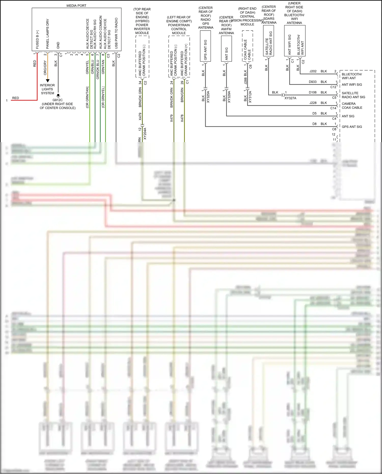 Wiring diagram powertrain control module for Chrysler Voyager VI (2019-2024) (8 of 24)