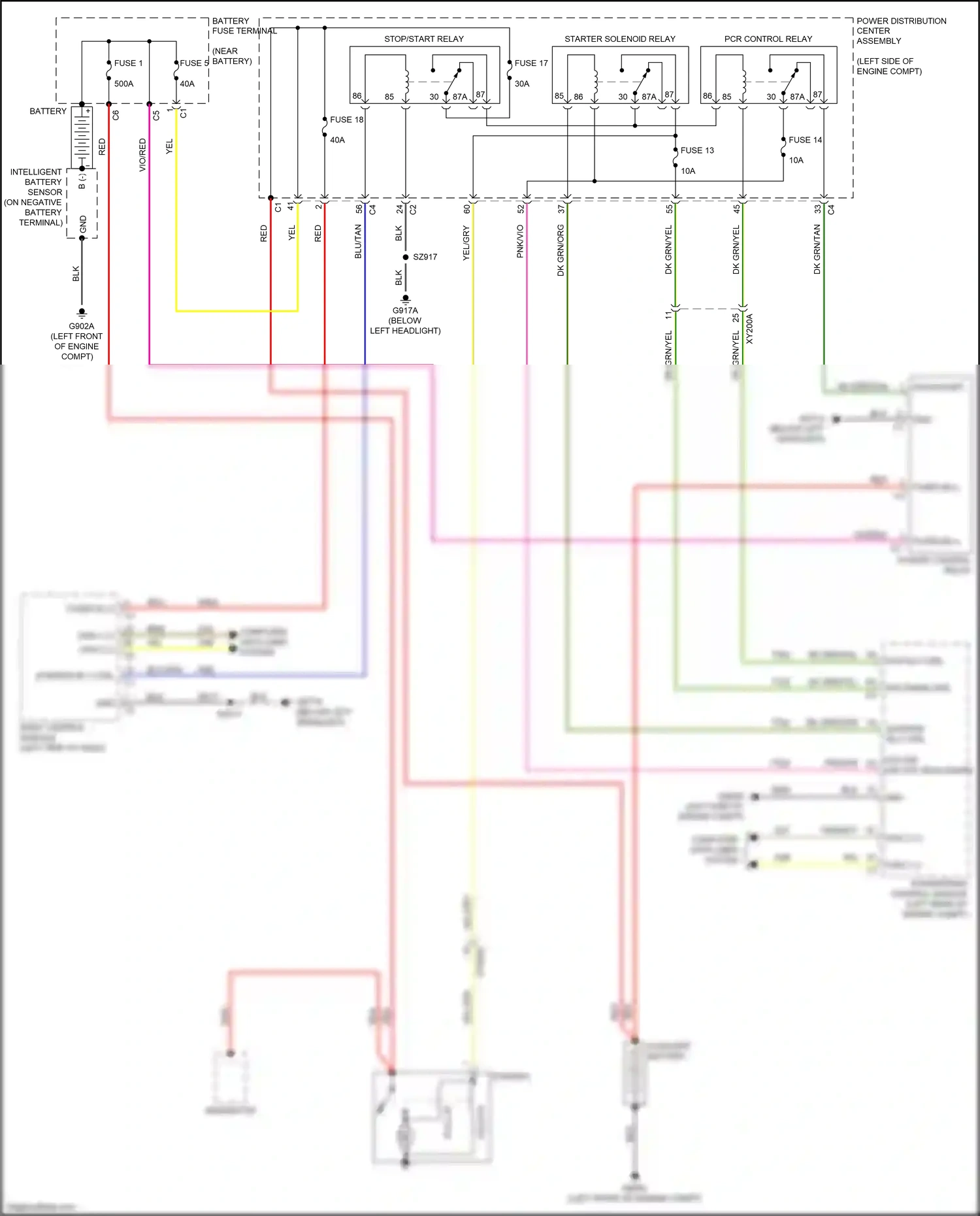 Wiring diagram powertrain control module for Chrysler Voyager VI (2019-2024) (10 of 24)