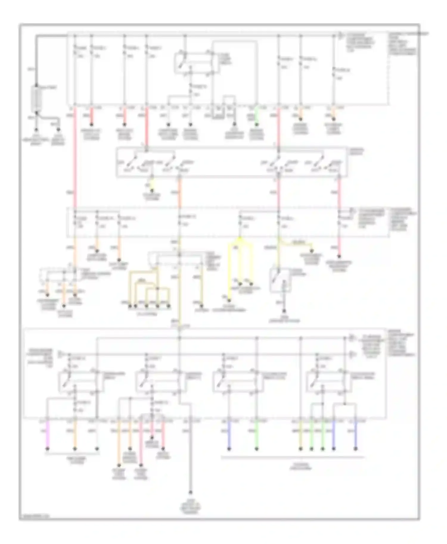 Nubira Daewoo II (1999-2003): Power distribution circuit (1 of 2)