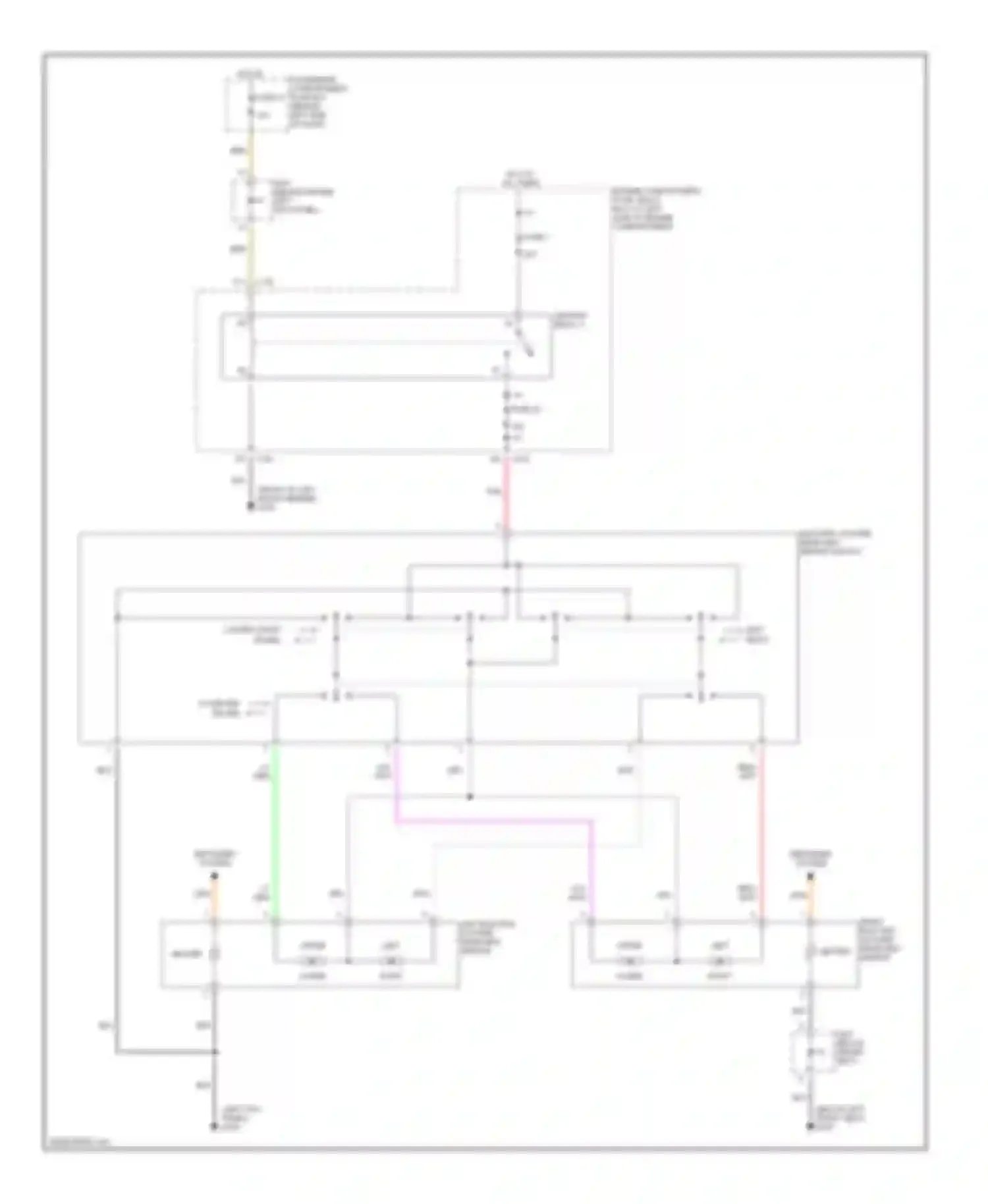 Nubira Daewoo II (1999-2003): Power mirrors circuit