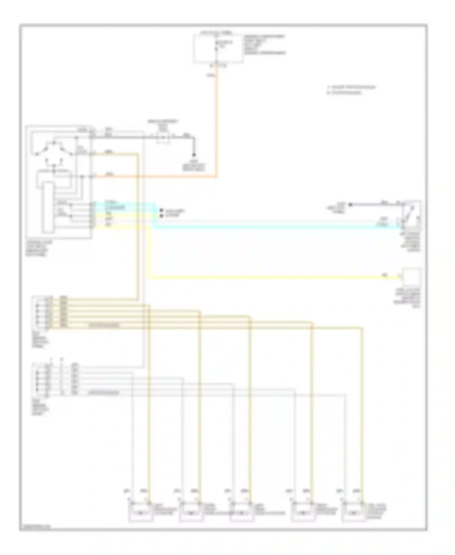 Wiring diagram 3 6 lock for Daewoo Nubira II (1999-2003) (1 of 1)