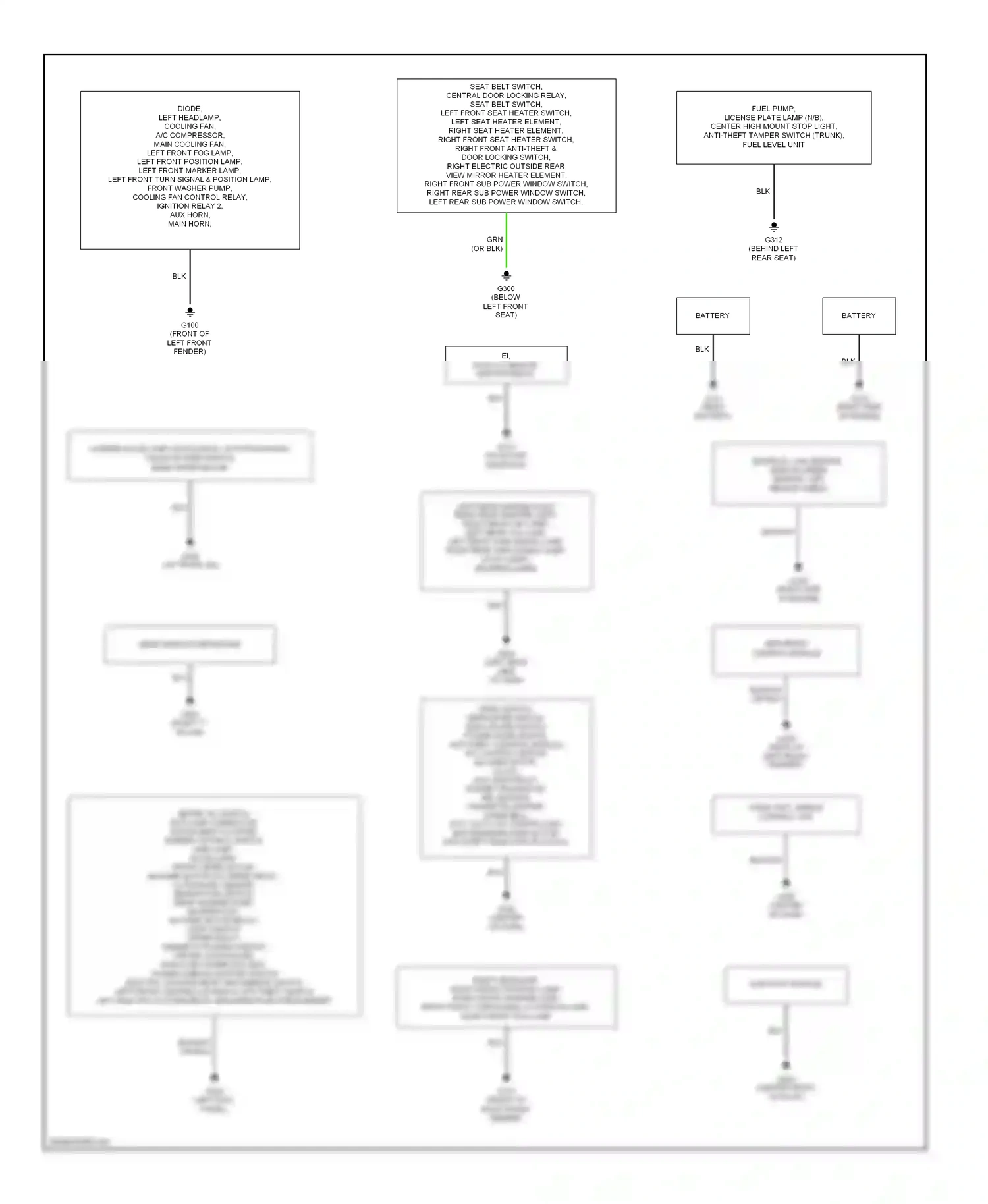 Daewoo Nubira II (1999-2003) abs (ebcm) control module wiring diagram  (1 of 1)