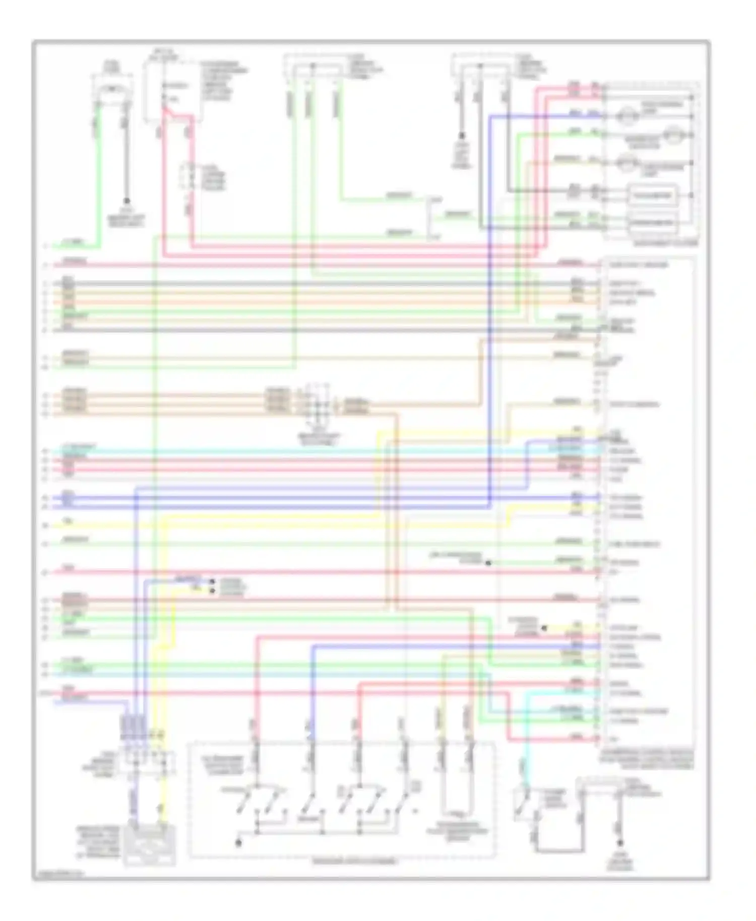 Wiring diagram instrument cluster for Daewoo Nubira II (1999-2003) (10 of 12)