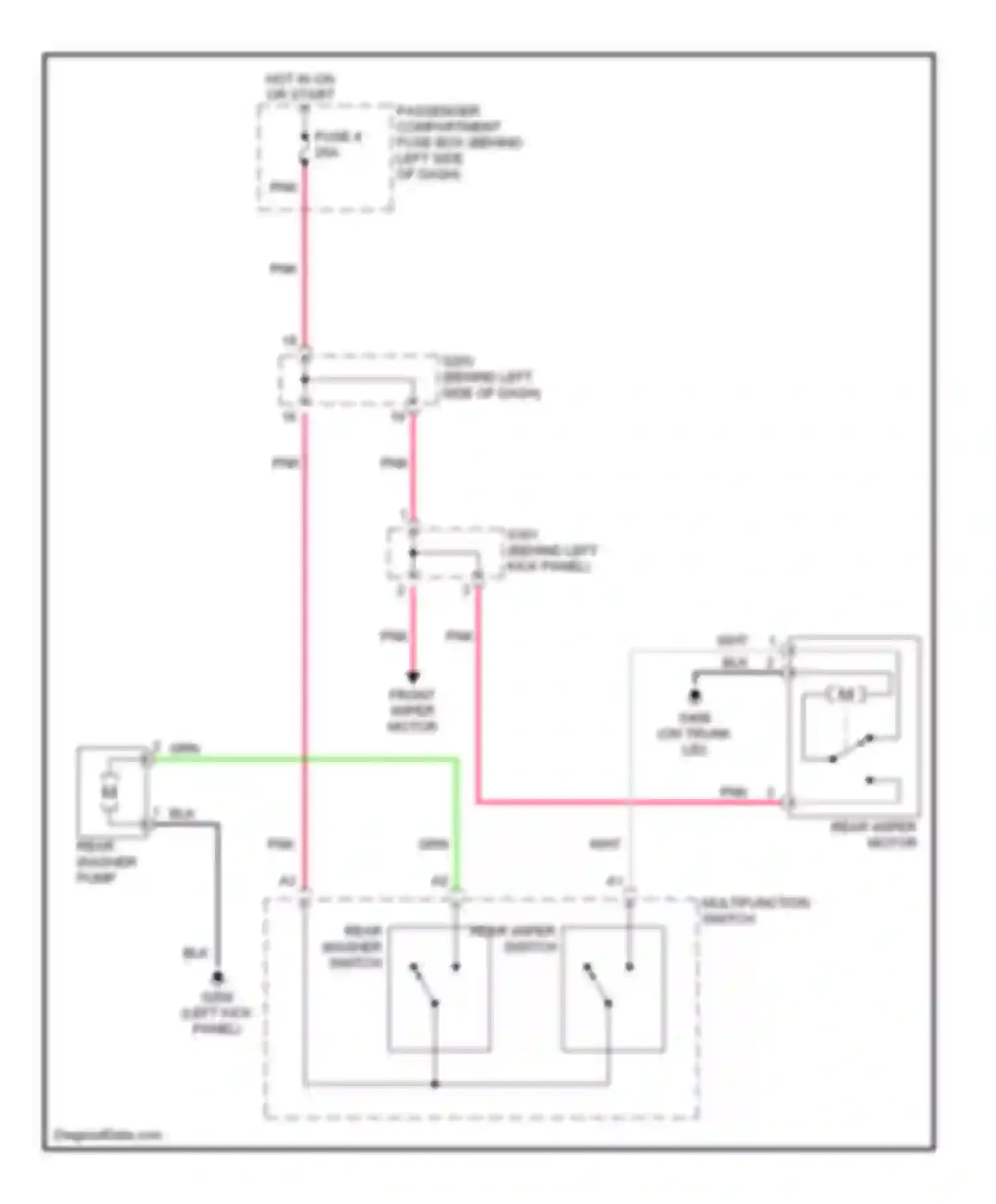 Wiring diagram pnk for Daewoo Nubira II (1999-2003) (23 of 27)