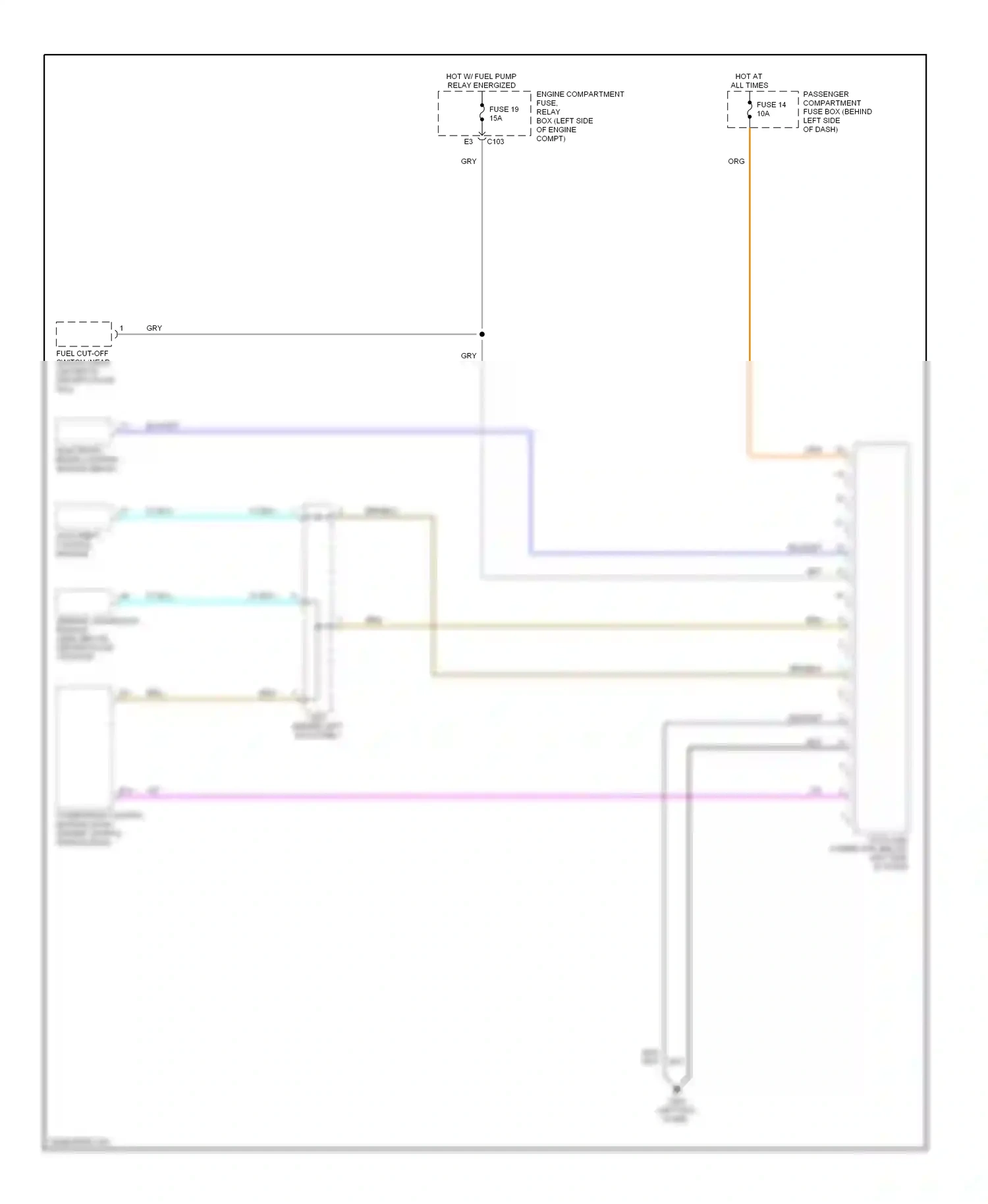 Daewoo Nubira II (1999-2003) powertrain control module (pcm)/ engine control module (ecm) wiring diagram  (1 of 1)