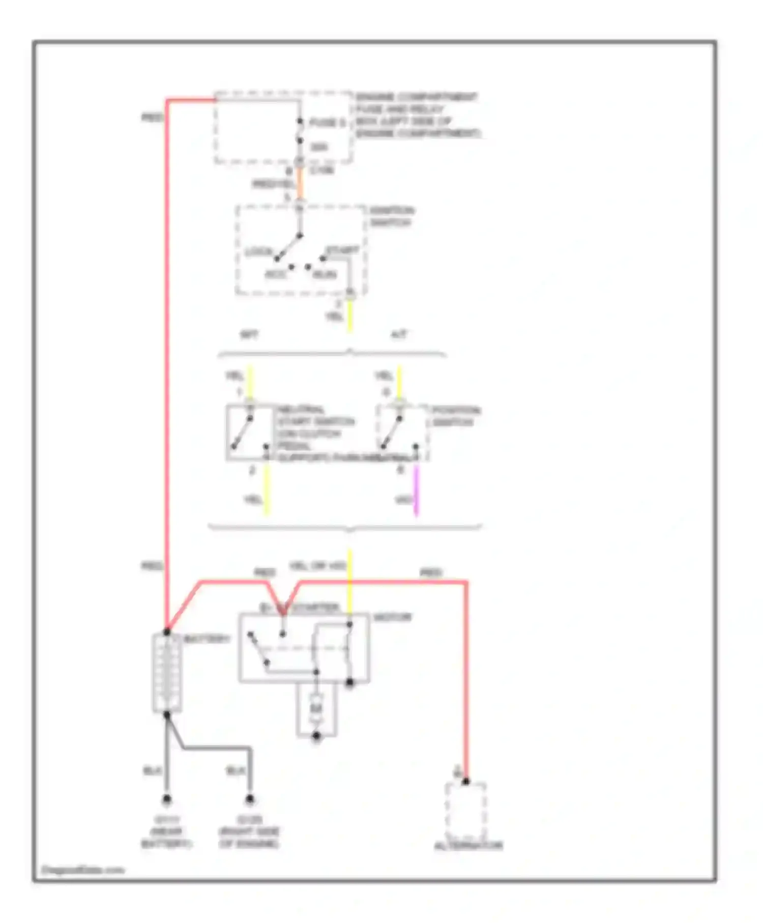 Wiring diagram red/yel for Daewoo Nubira II (1999-2003) (2 of 2)