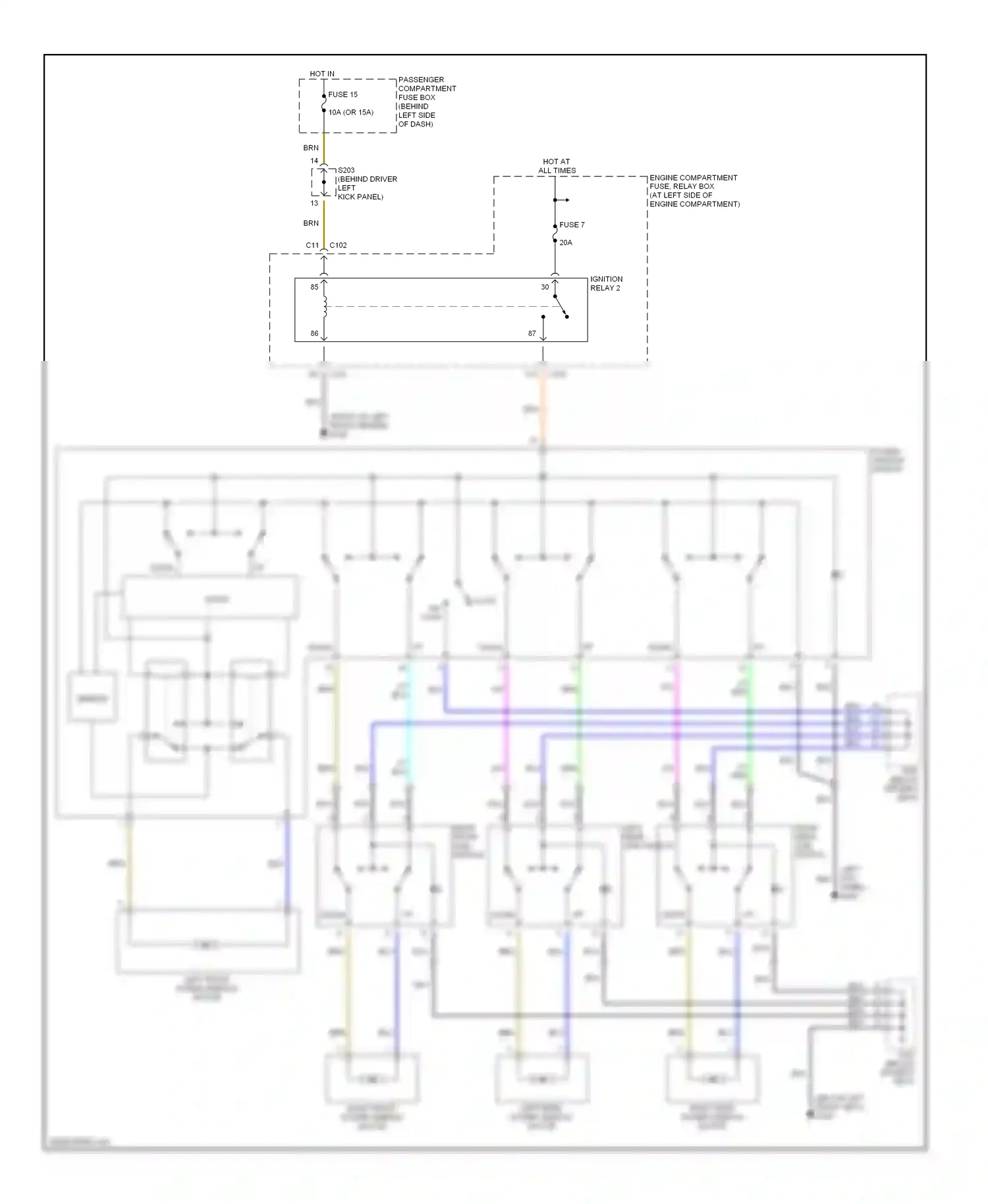 Daewoo Nubira II (1999-2003) sensor wiring diagram  (1 of 1)