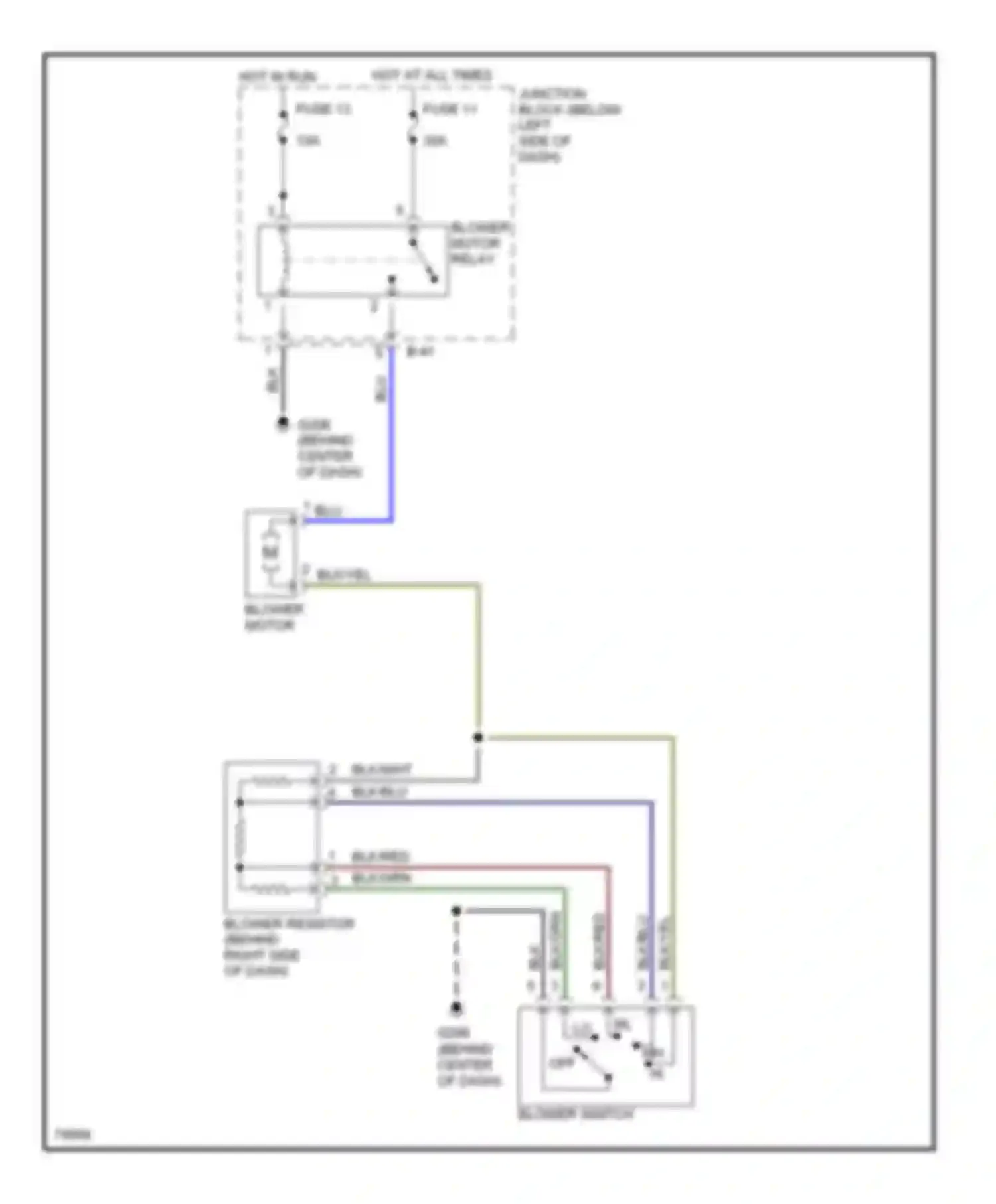 Avenger Dodge I (1994-2000): Heater circuit