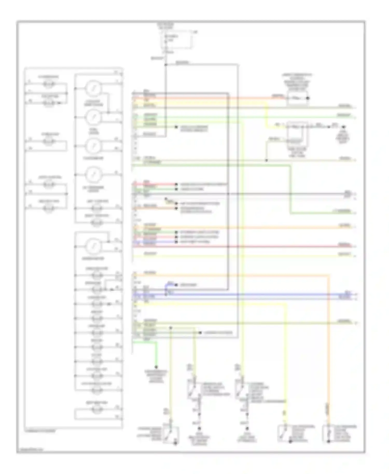 Avenger Dodge I (1994-2000): Instrument cluster circuit (1 of 2)
