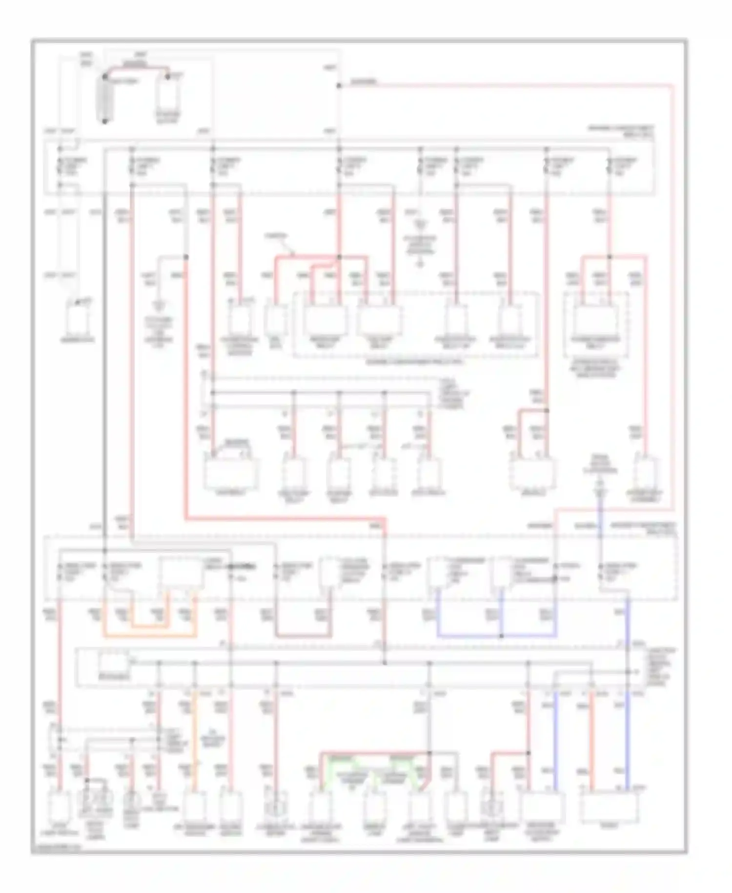 Avenger Dodge I (1994-2000): Power distribution circuit (1 of 3)