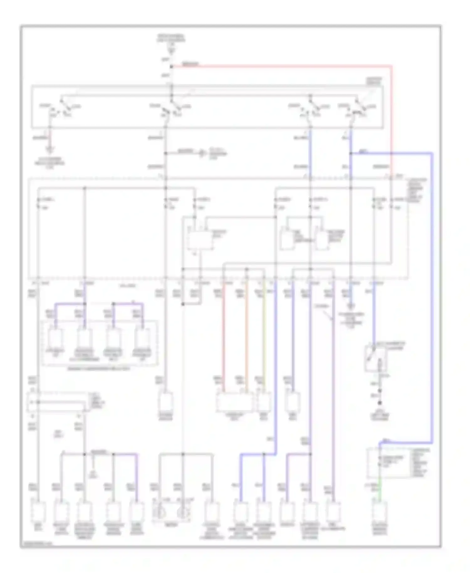 Avenger Dodge I (1994-2000): Power distribution circuit (2 of 3)