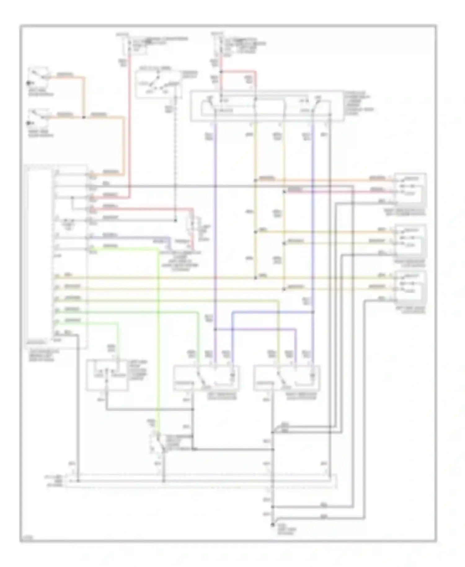 Avenger Dodge I (1994-2000): Door lock circuit