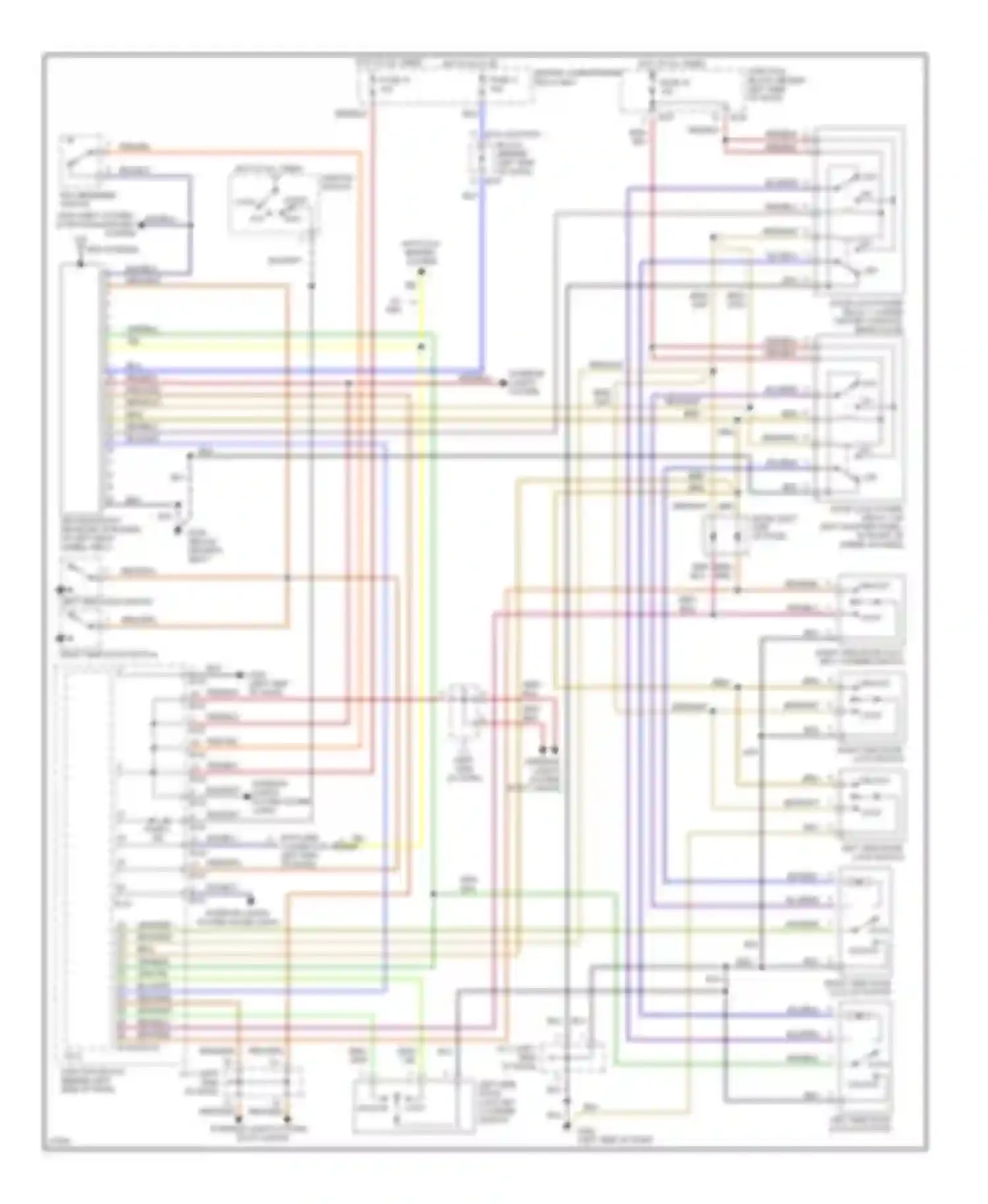 Avenger Dodge I (1994-2000): Keyless entry circuit
