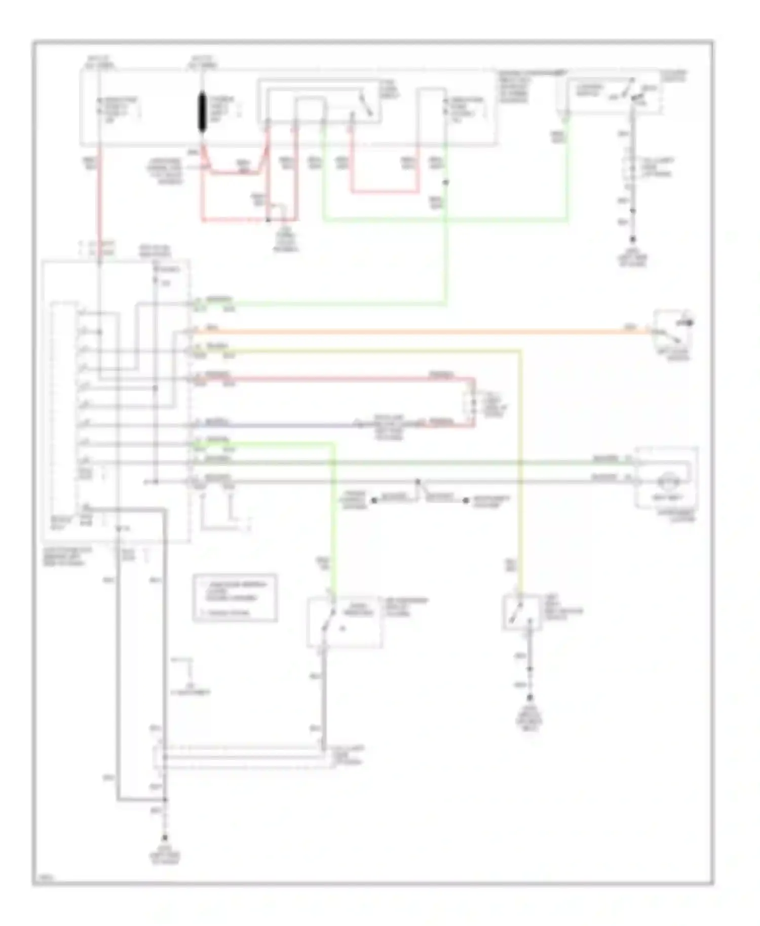 Avenger Dodge I (1994-2000): Warning system circuits