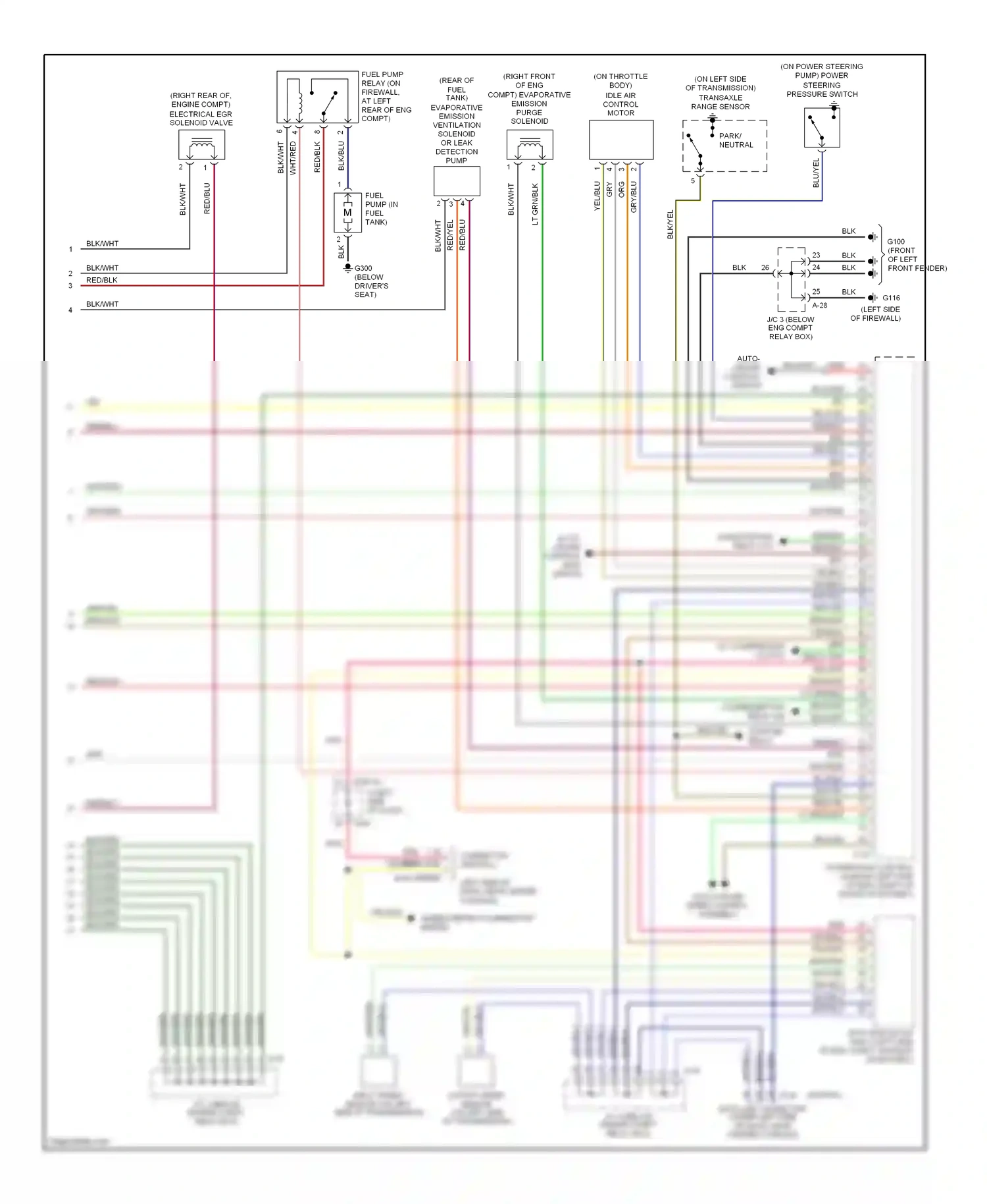 Dodge Avenger I (1994-2000) 7 14 data link connector (partial) wiring diagram  (1 of 1)