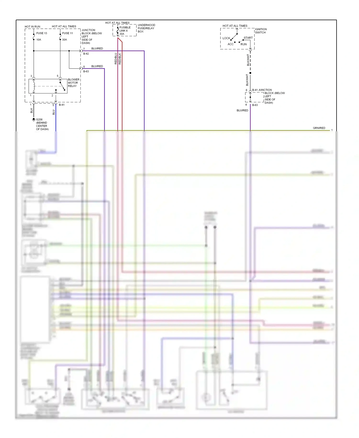 Dodge Avenger I (1994-2000) blower switch wiring diagram  (2 of 6)