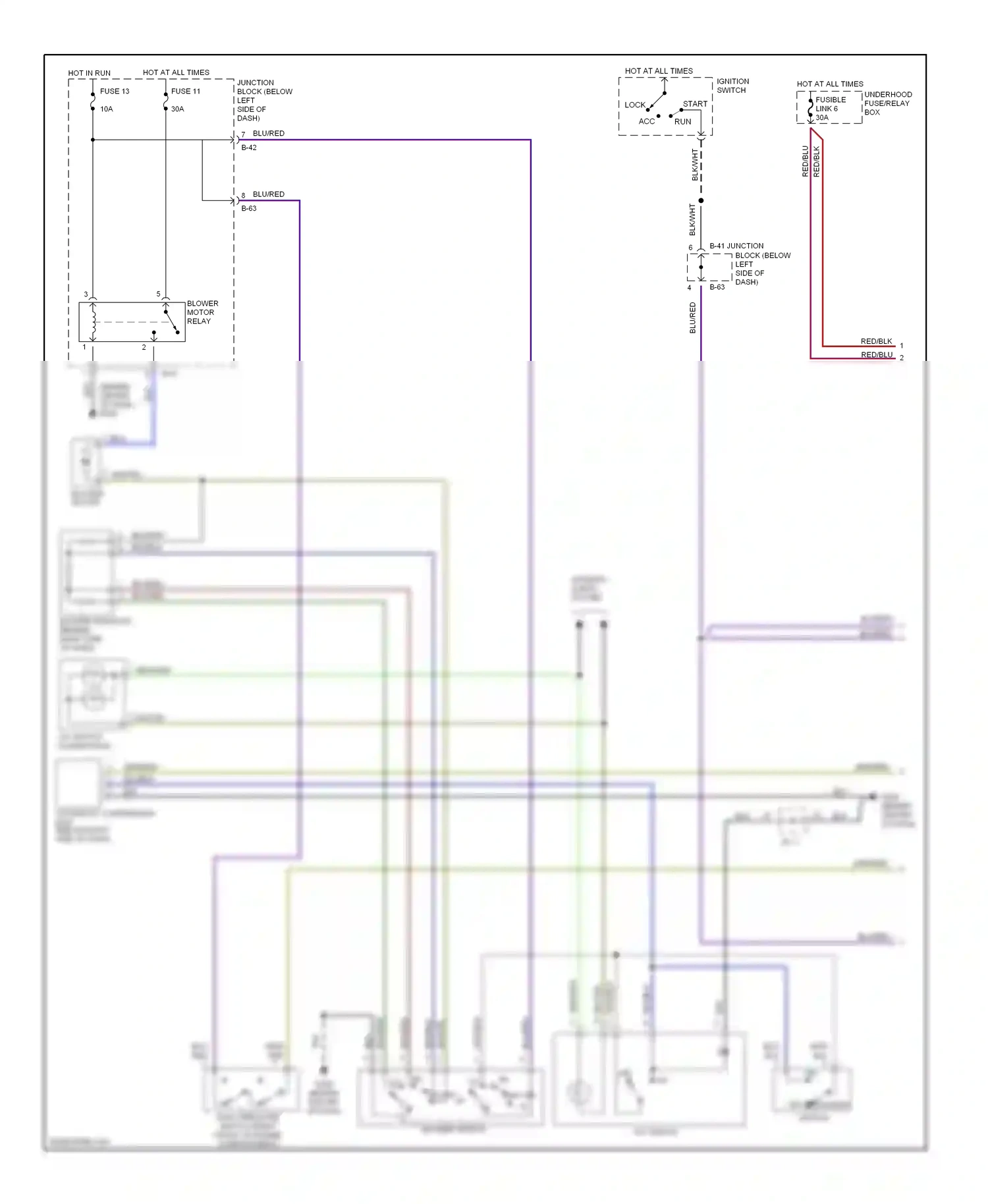 Dodge Avenger I (1994-2000) blower switch wiring diagram  (3 of 6)