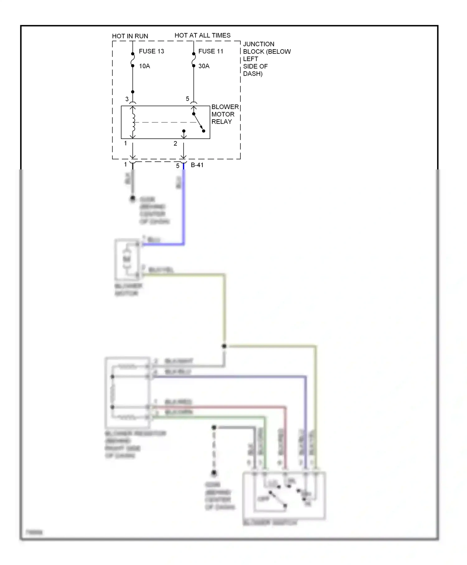 Dodge Avenger I (1994-2000) blu wiring diagram  (9 of 42)
