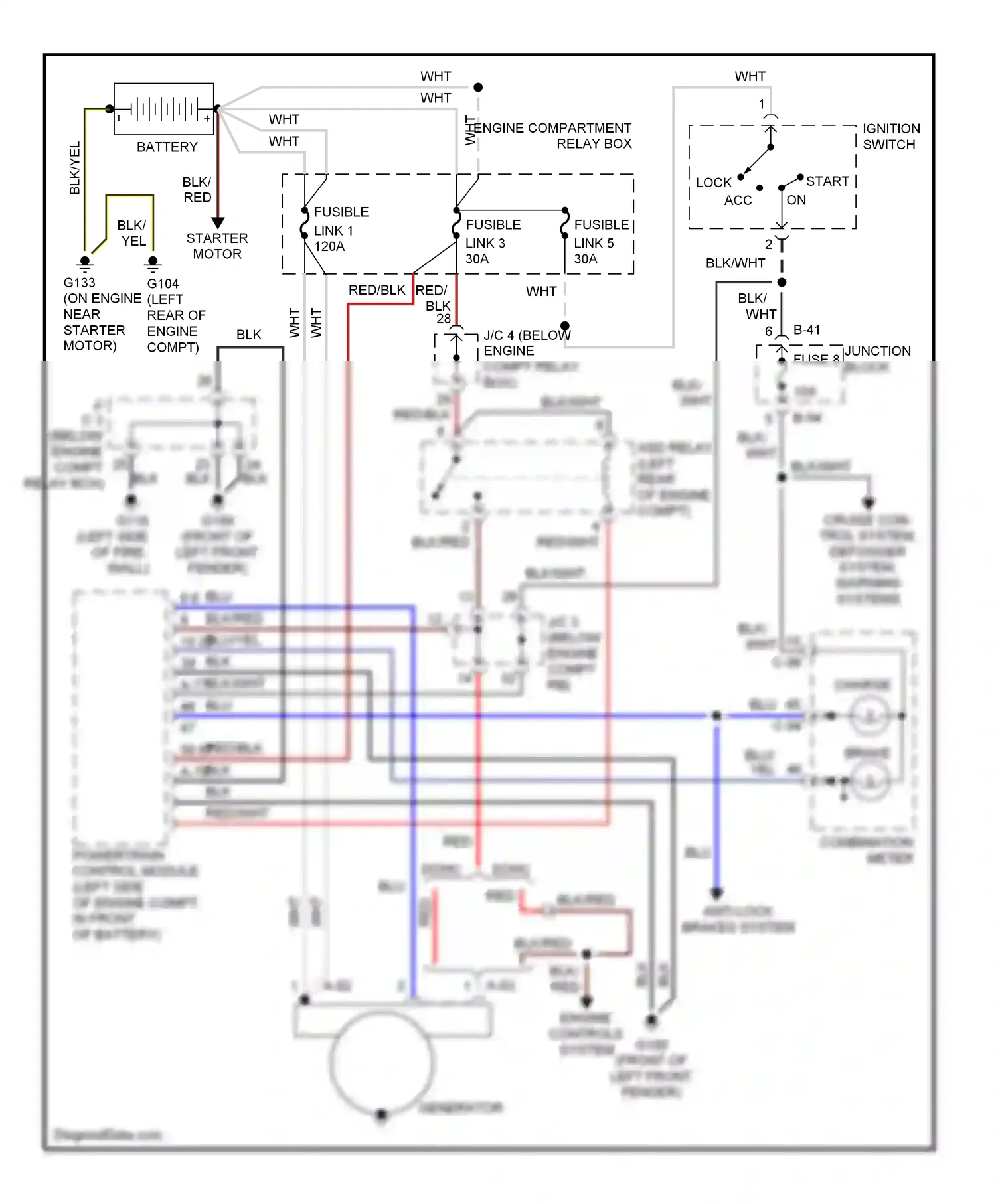 Dodge Avenger I (1994-2000) blu wiring diagram  (31 of 42)