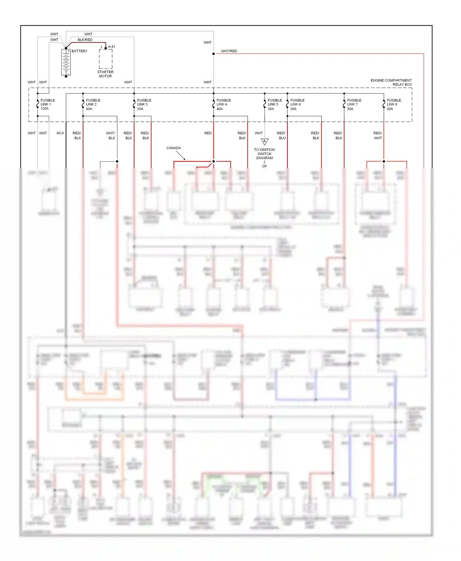 Dodge Avenger I (1994-2000) data link con- nector wiring diagram  (1 of 1)