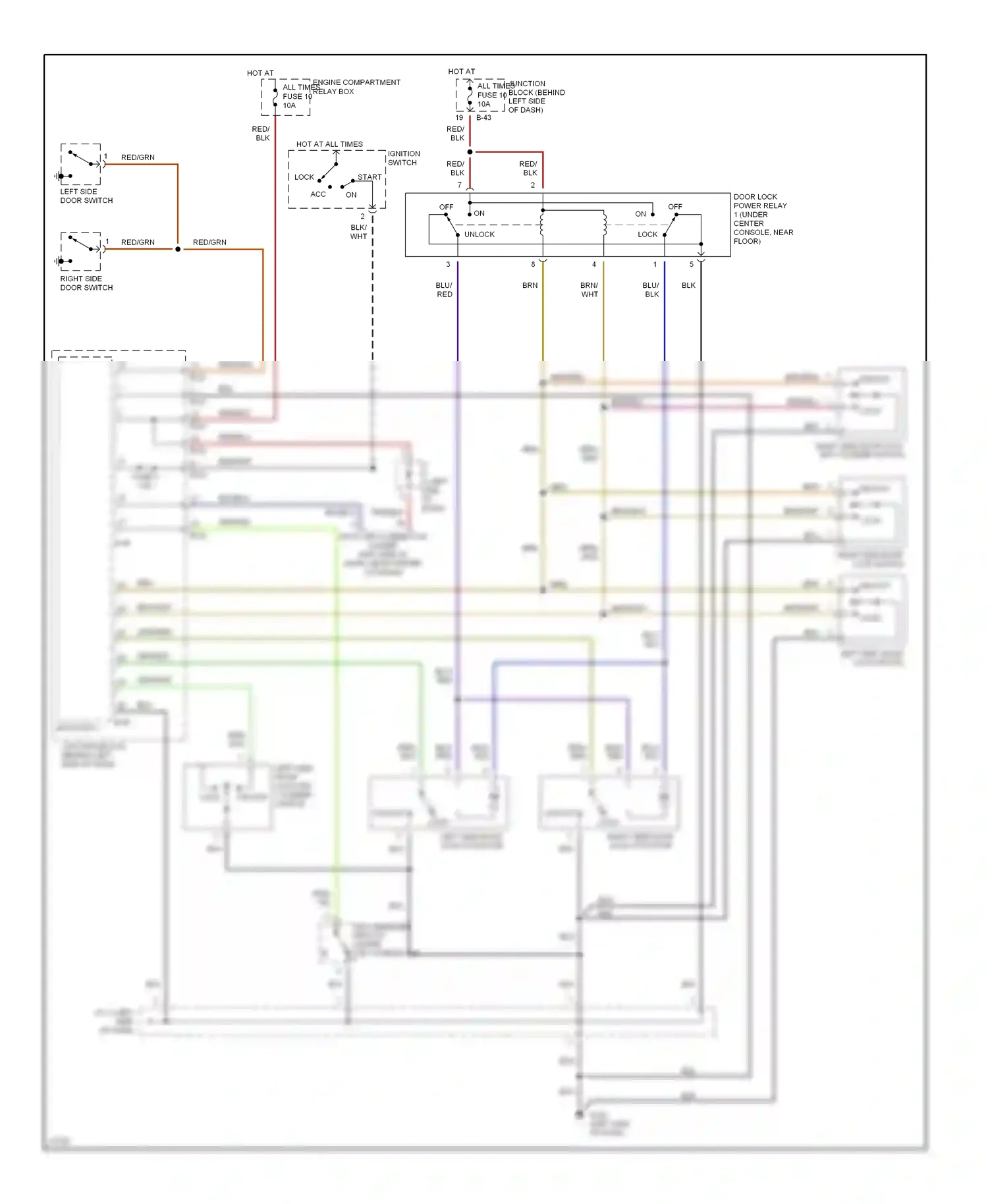 Dodge Avenger I (1994-2000) engine compartment relay box wiring diagram  (12 of 17)
