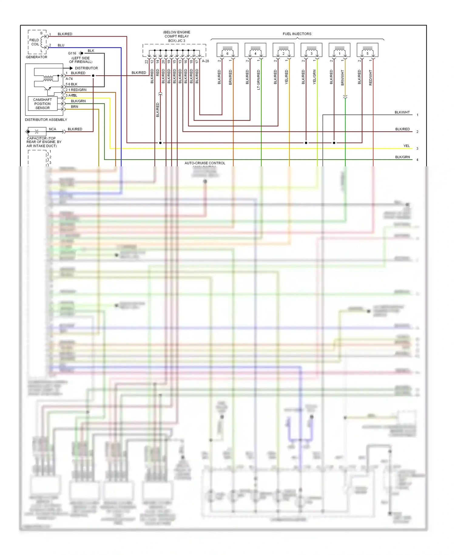 Dodge Avenger I (1994-2000) heated oxygen sensor 2 wiring diagram  (2 of 2)