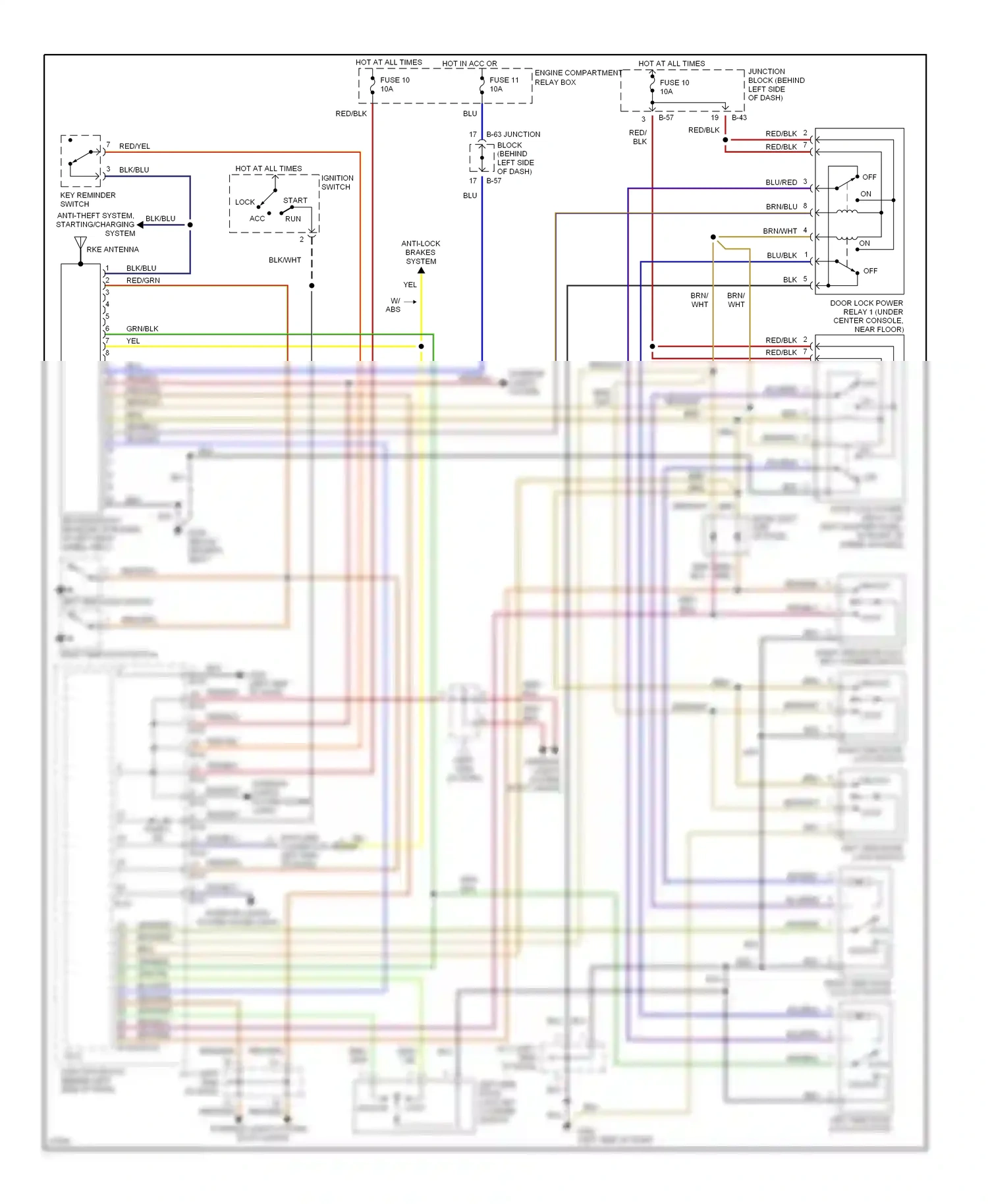 Dodge Avenger I (1994-2000) ignition switch wiring diagram  (13 of 17)