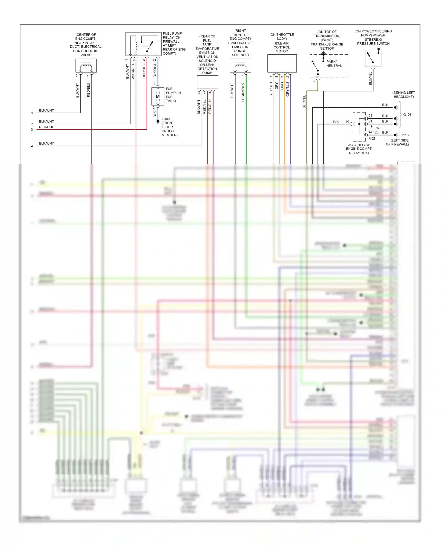 Dodge Avenger I (1994-2000) org/blk wiring diagram  (4 of 5)