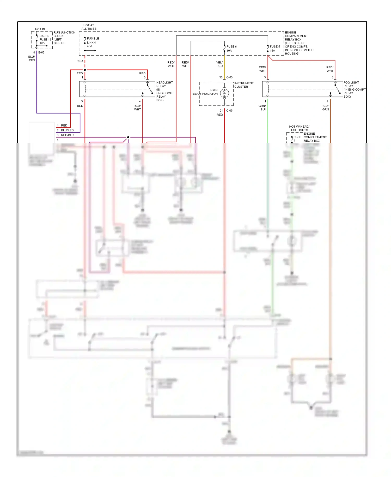 Dodge Avenger I (1994-2000) red wiring diagram  (14 of 36)