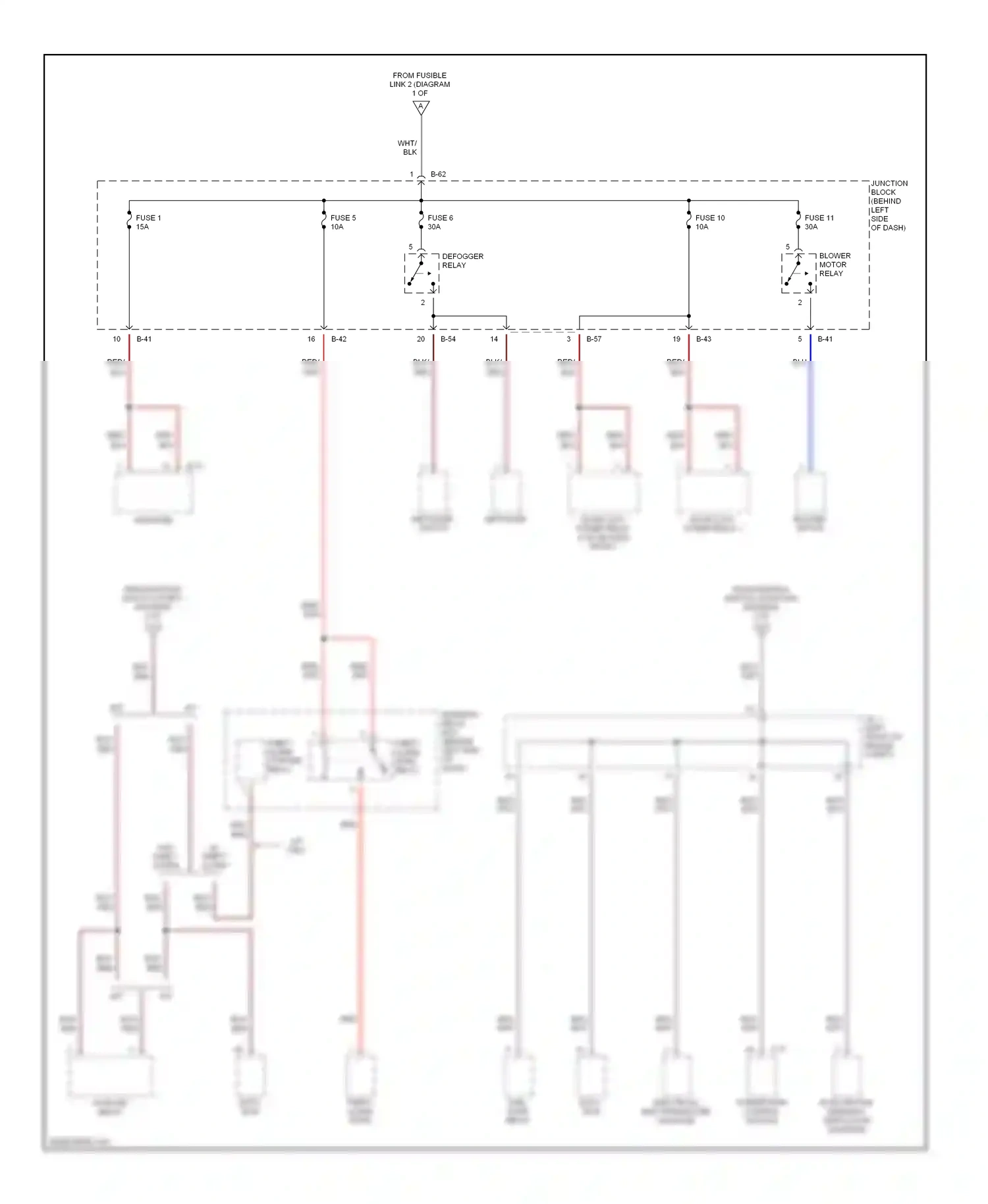 Dodge Avenger I (1994-2000) red wiring diagram  (20 of 36)
