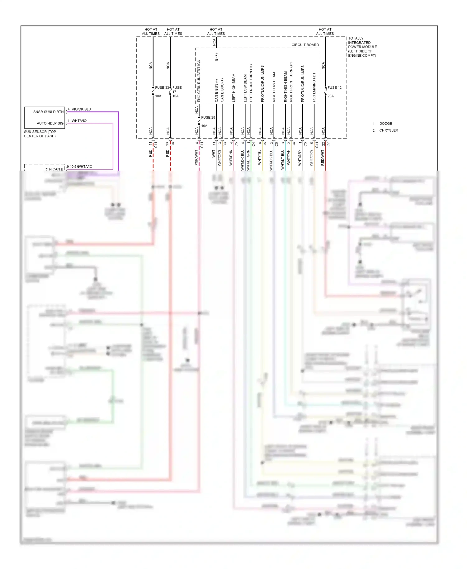 Dodge Avenger II facelift (2011-2014) cluster wiring diagram  (13 of 28)