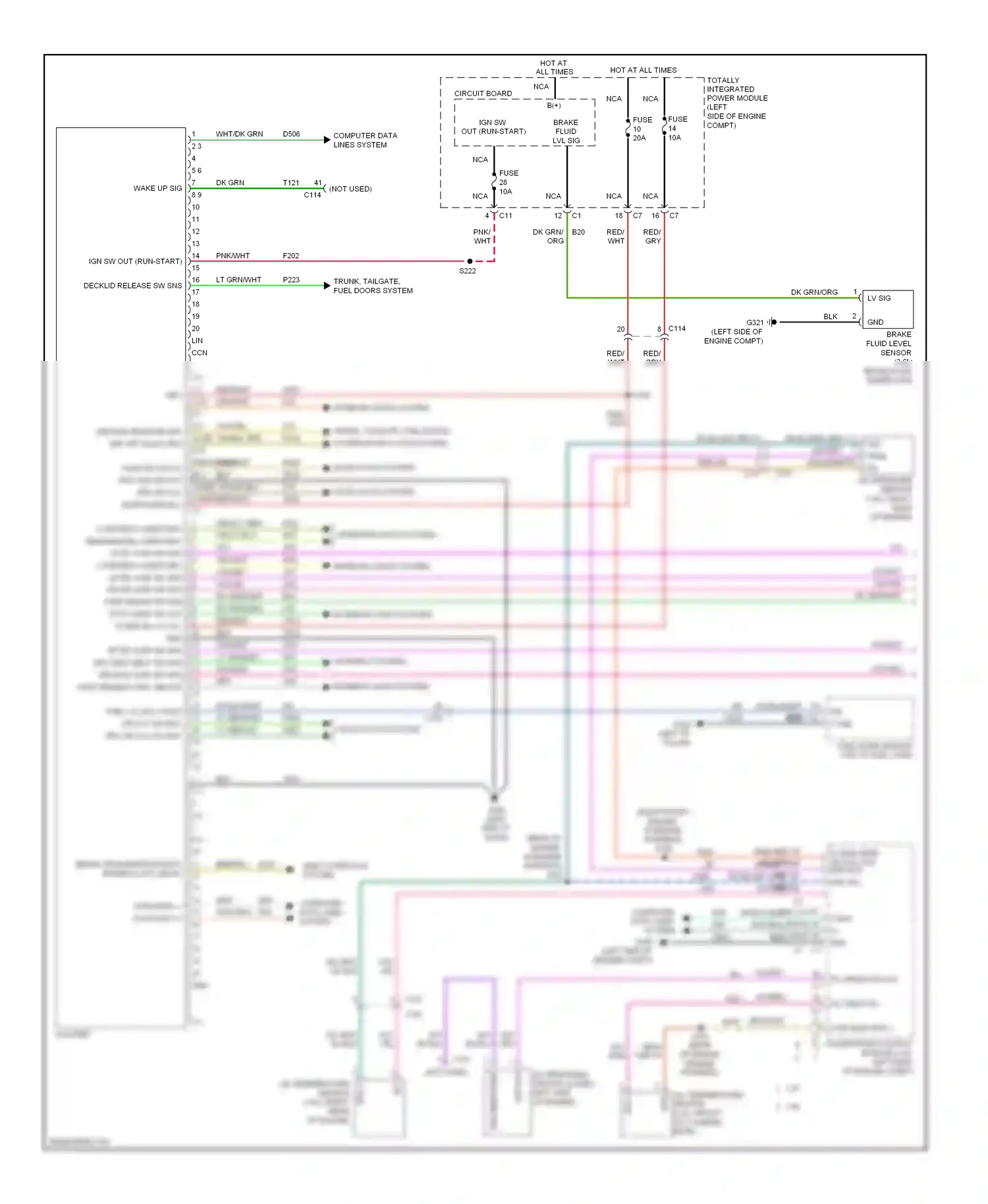 Dodge Avenger II facelift (2011-2014) cluster wiring diagram  (14 of 28)