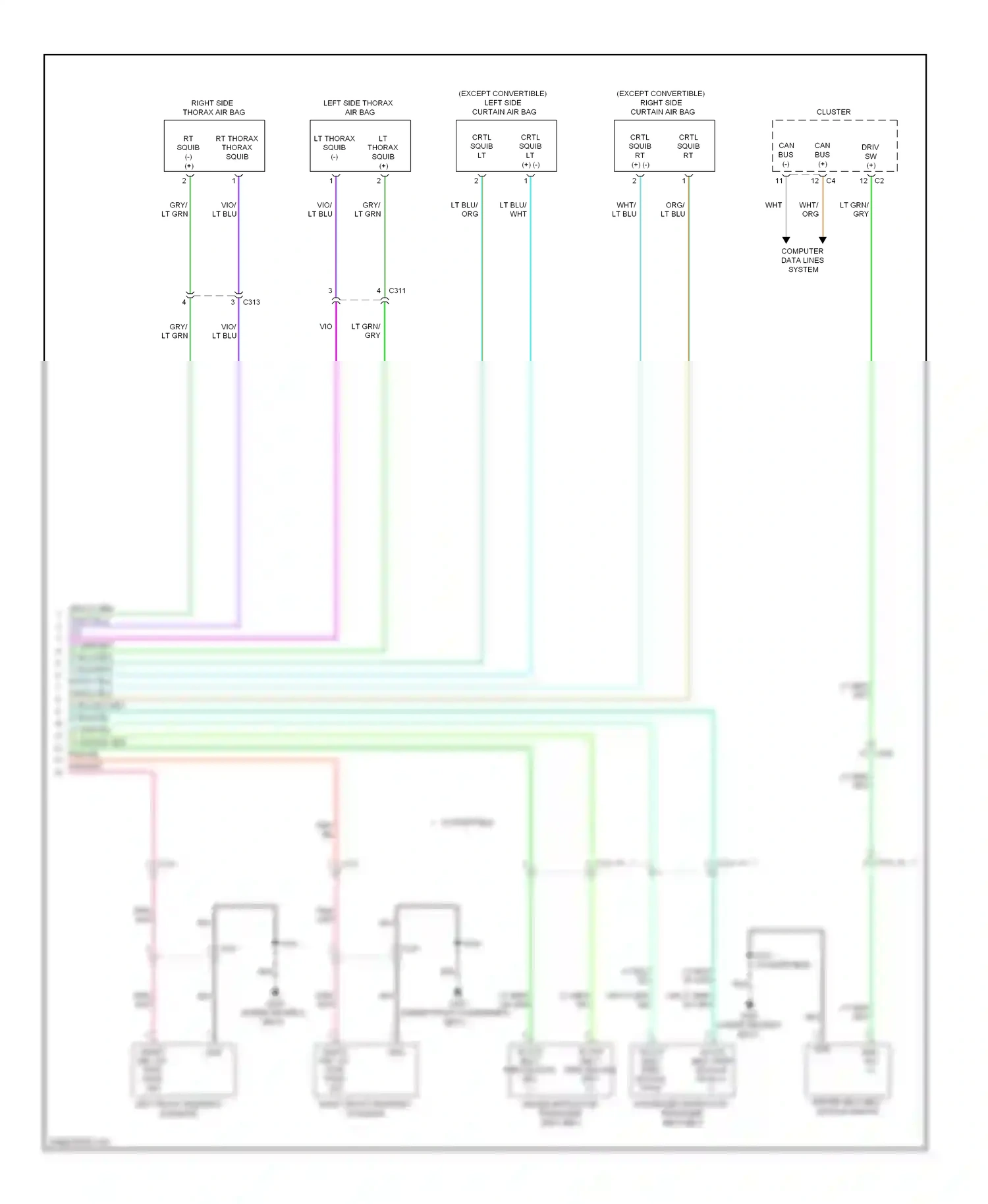 Dodge Avenger II facelift (2011-2014) cluster wiring diagram  (23 of 28)