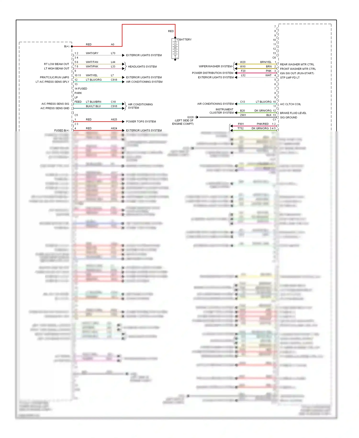 Dodge Avenger II facelift (2011-2014) computer data lines system computer data lines system exterior lights system wiring diagram  (1 of 1)