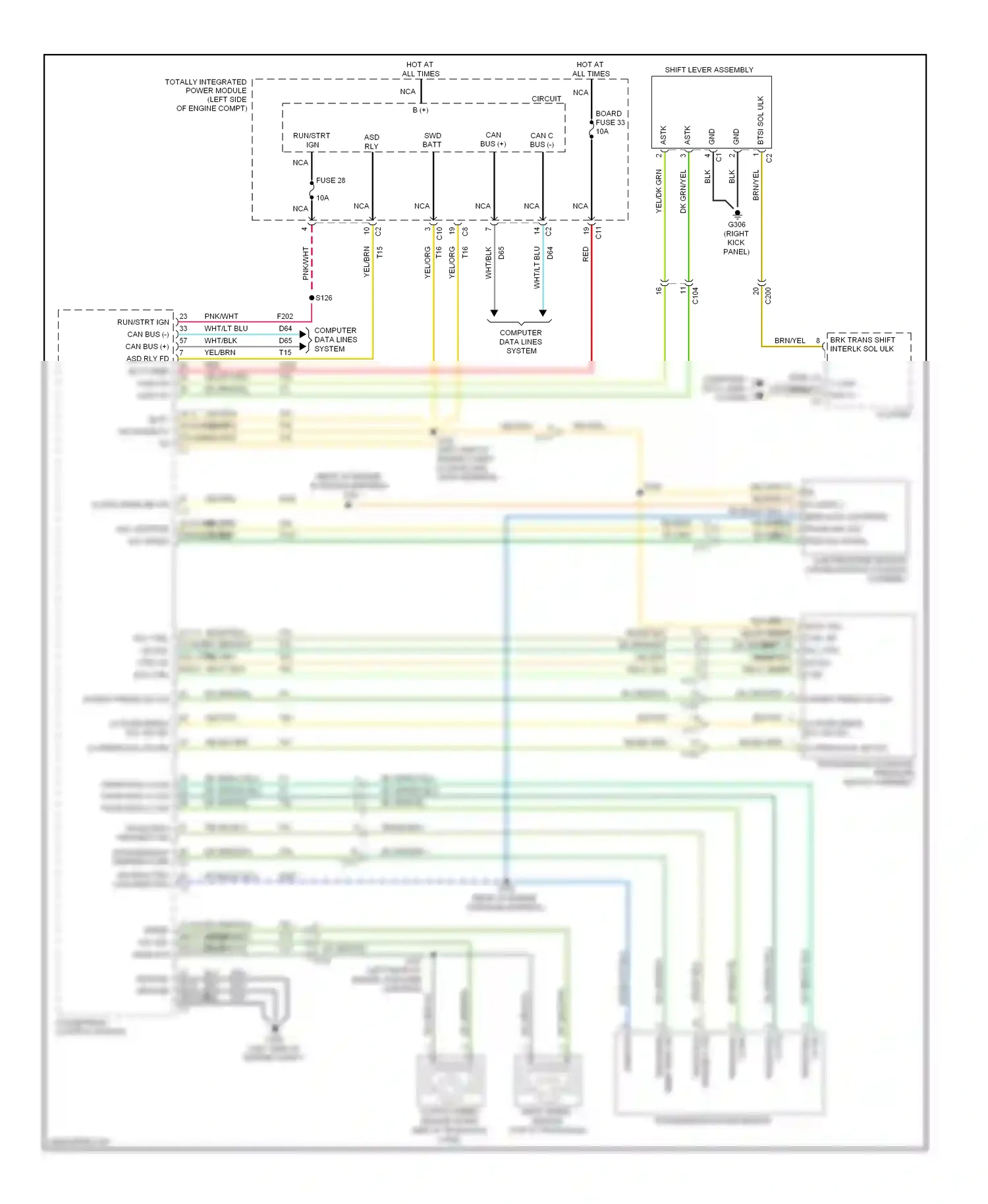 Dodge Avenger II facelift (2011-2014) computer data lines system wiring diagram  (45 of 50)