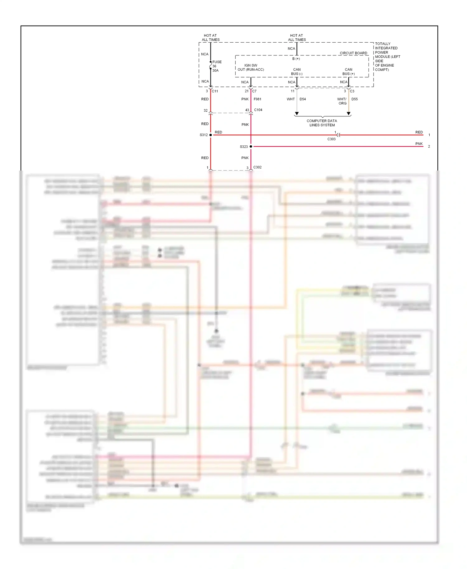 Dodge Avenger II facelift (2011-2014) computer data lines system wiring diagram  (35 of 50)