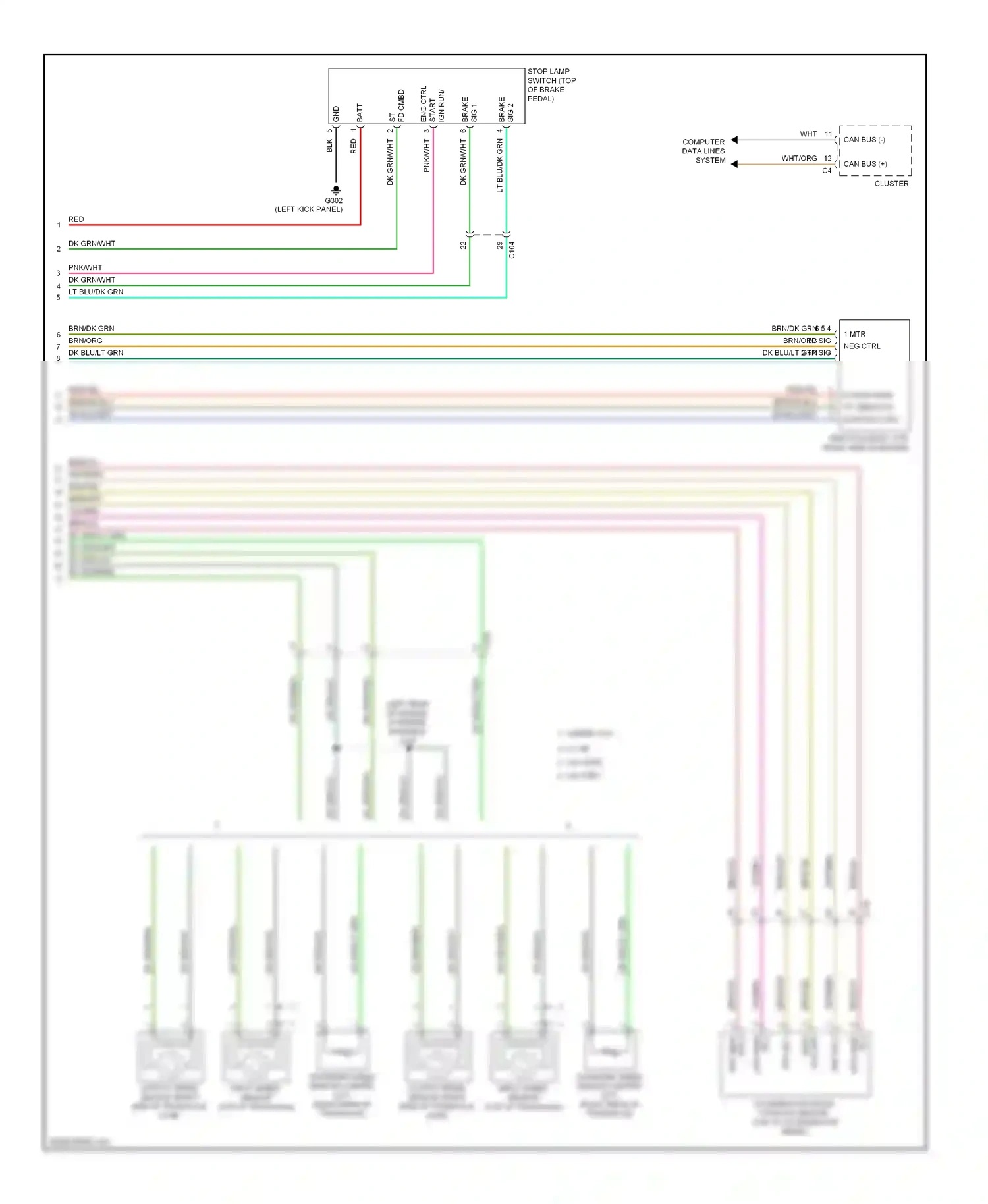Dodge Avenger II facelift (2011-2014) computer data lines system wiring diagram  (11 of 50)