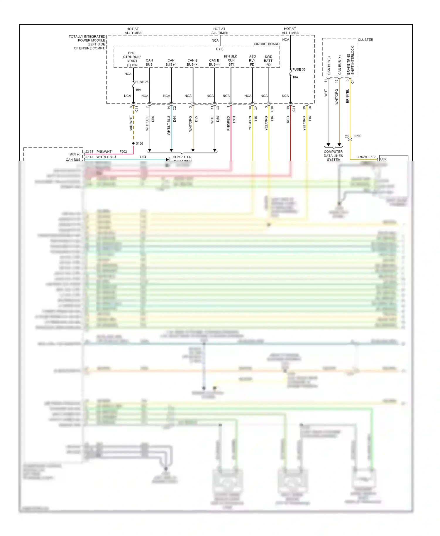 Dodge Avenger II facelift (2011-2014) eng ctrl com snsr rtn wiring diagram  (1 of 7)