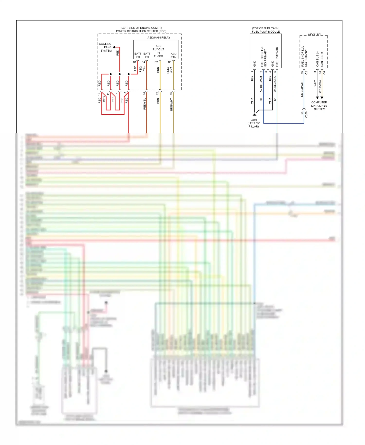 Dodge Avenger II facelift (2011-2014) eng ctrl runs/strt ign wiring diagram  (2 of 2)