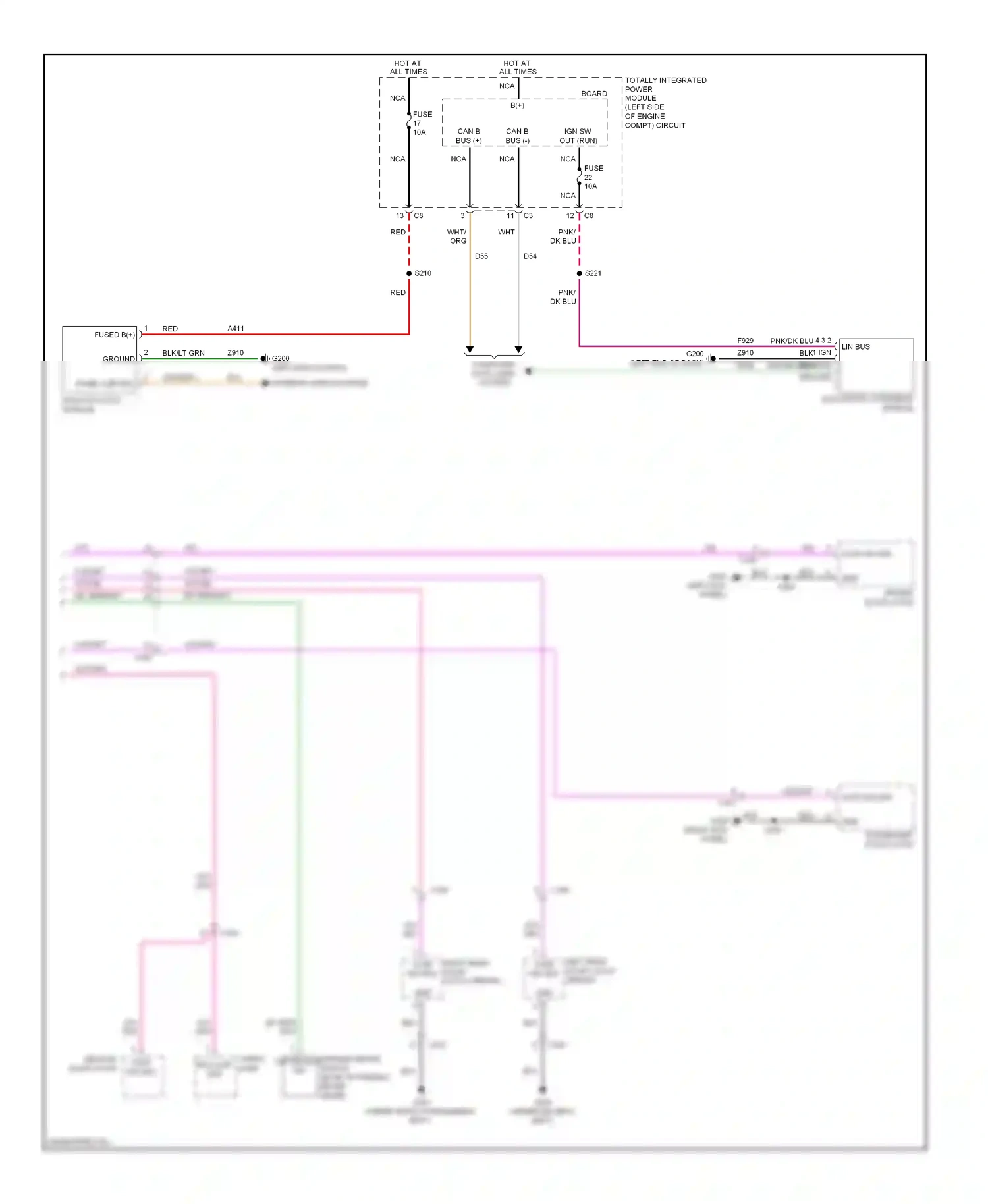 Dodge Avenger II facelift (2011-2014) (left kick panel) wiring diagram  (13 of 19)