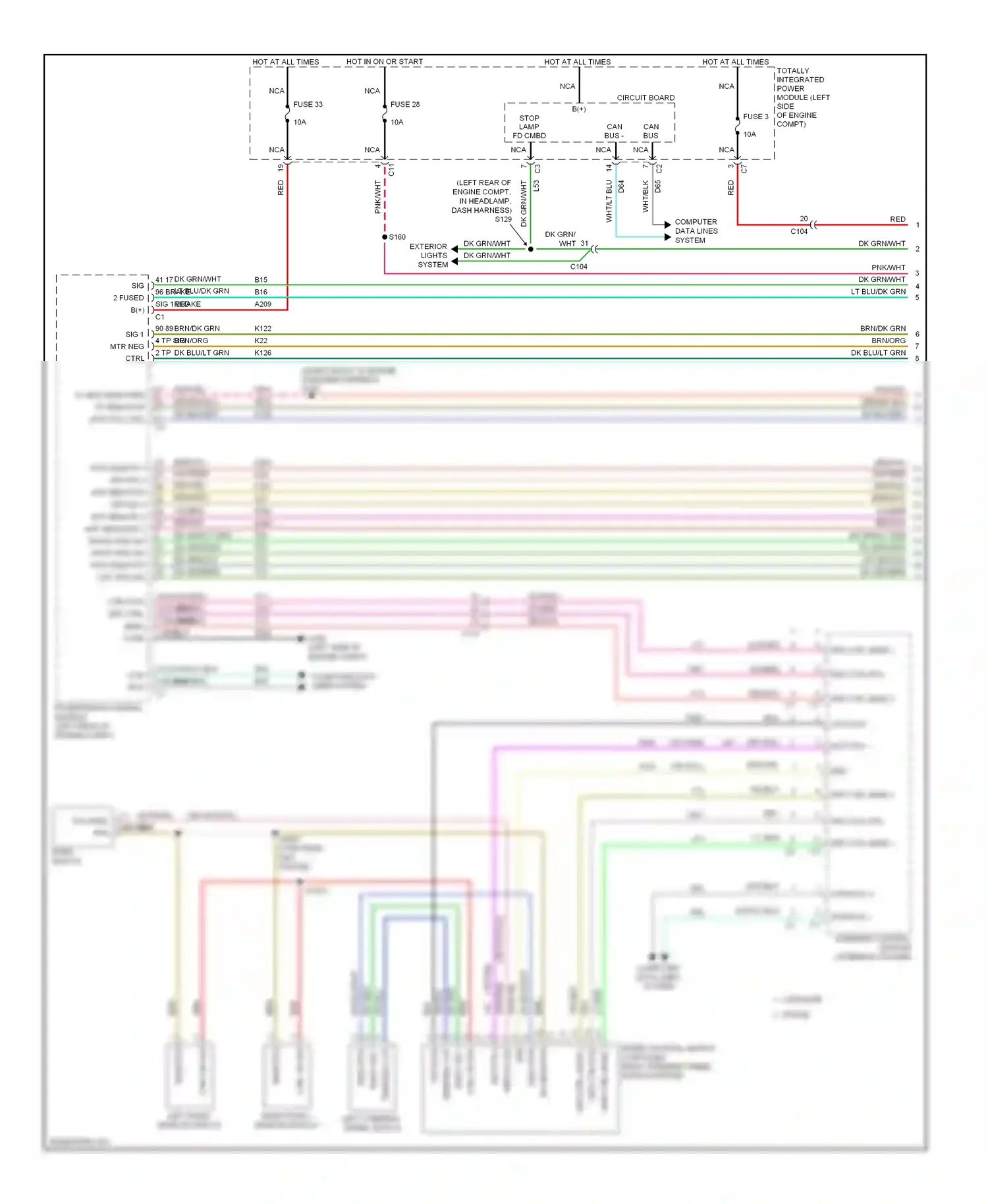 Dodge Avenger II facelift (2011-2014) steering control module wiring diagram  (1 of 2)