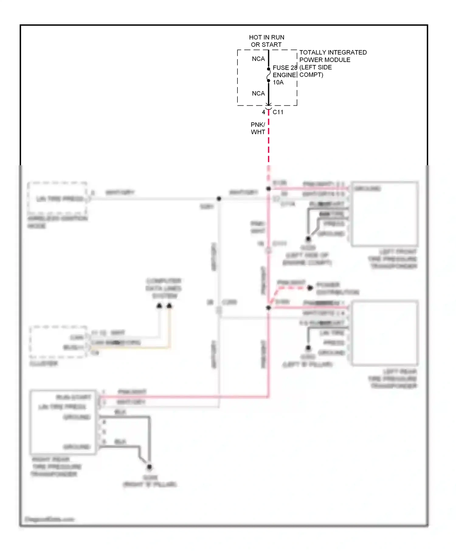 Dodge Avenger II facelift (2011-2014) wireless ignition mode wiring diagram  (2 of 2)