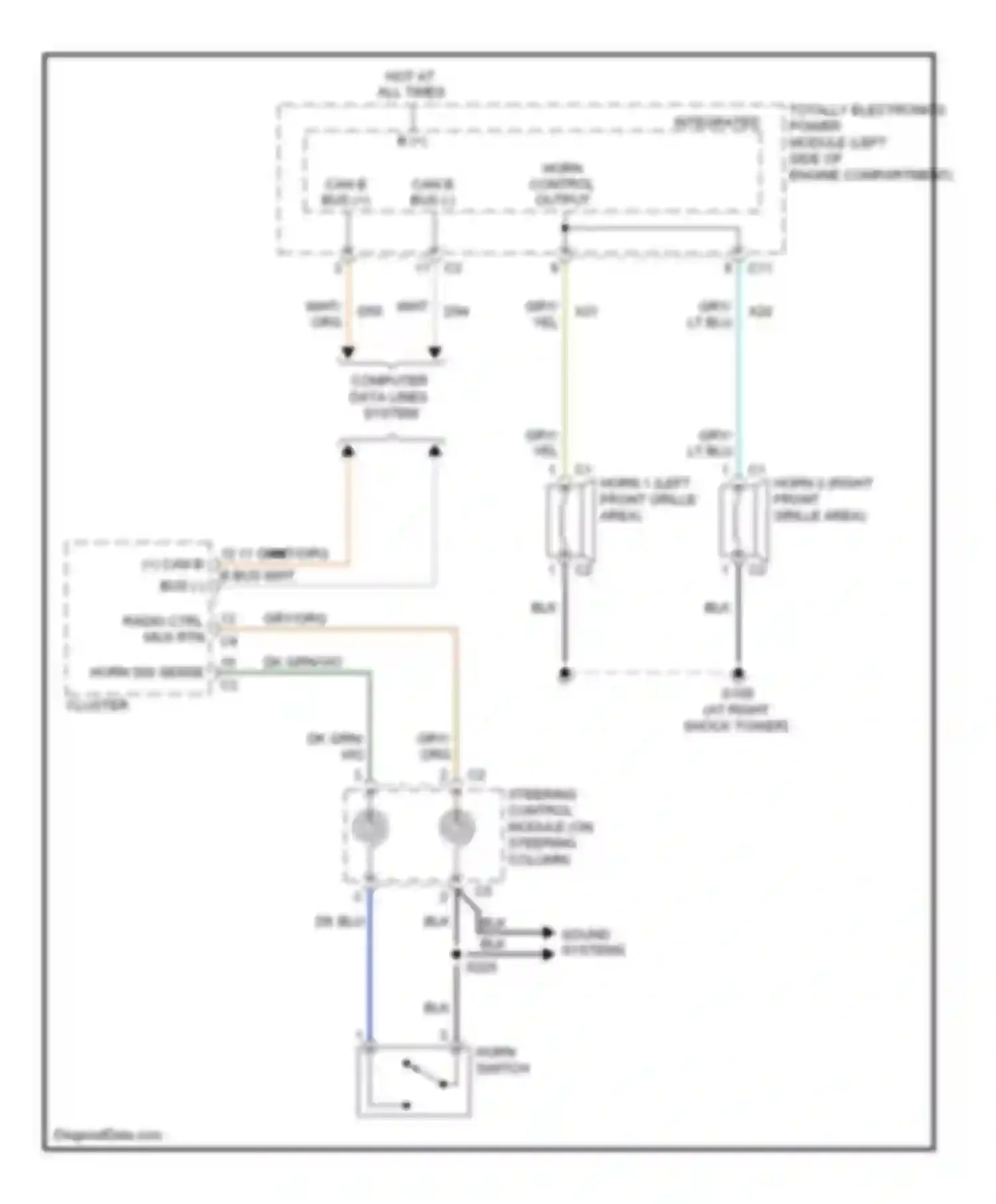 Avenger Dodge II (2007-2010): Horn circuit